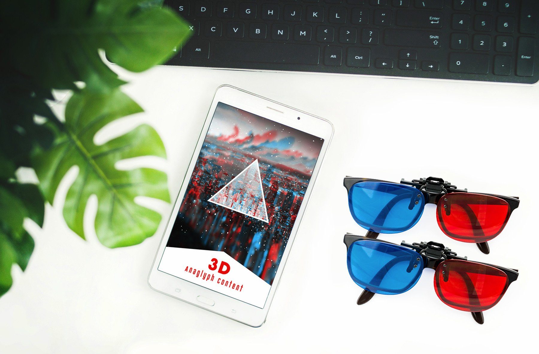 2x PRECORN (3D-Anaglyphenbrille) Clip-On Brille für 3D-Brille rot/blau 3D Brillenträger