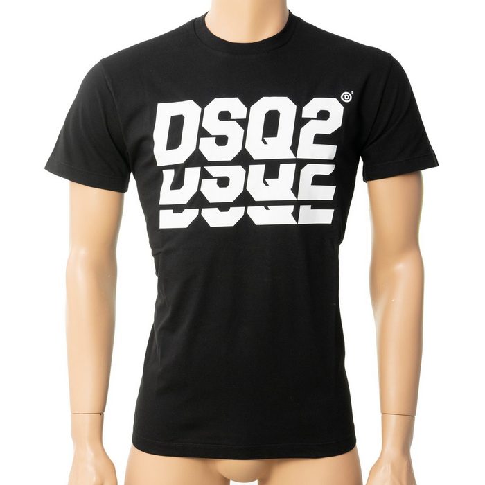 Dsquared2 T-Shirt DSQ2 Schwarz mit Logoprint