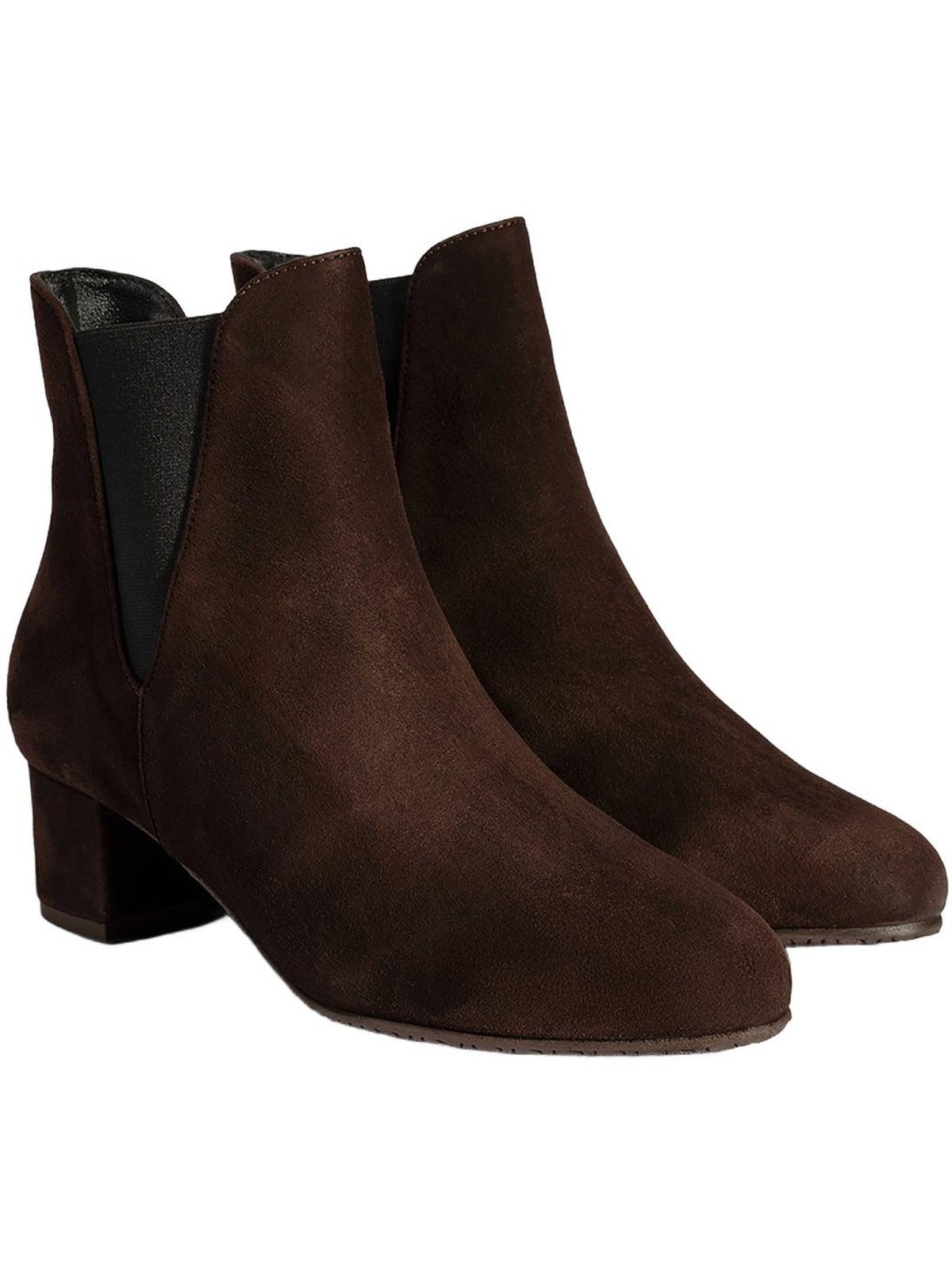 Desa Damen-Ankle-Boots – Obermaterial aus Wildleder, Blockabsatz, elas Stiefel