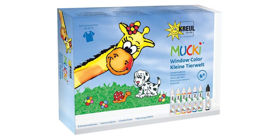 Bastelfarbe Kreul MUCKI Window Color Set Kleine Tierwelt