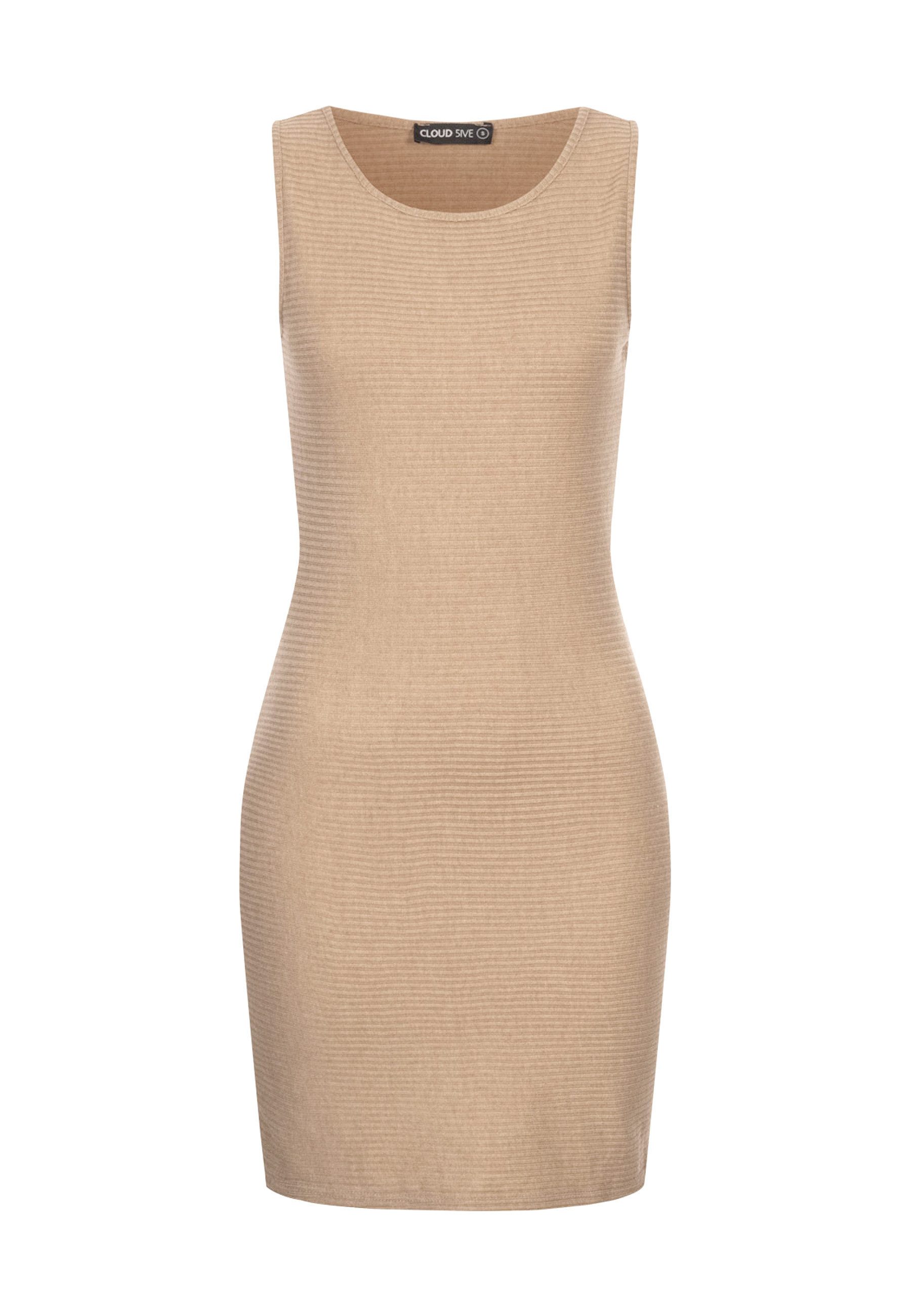 CLOUD 5IVE Shirtkleid CLOUD 5IVE Viskose Kleid Ärmellos mit Rundhals (1-tlg)