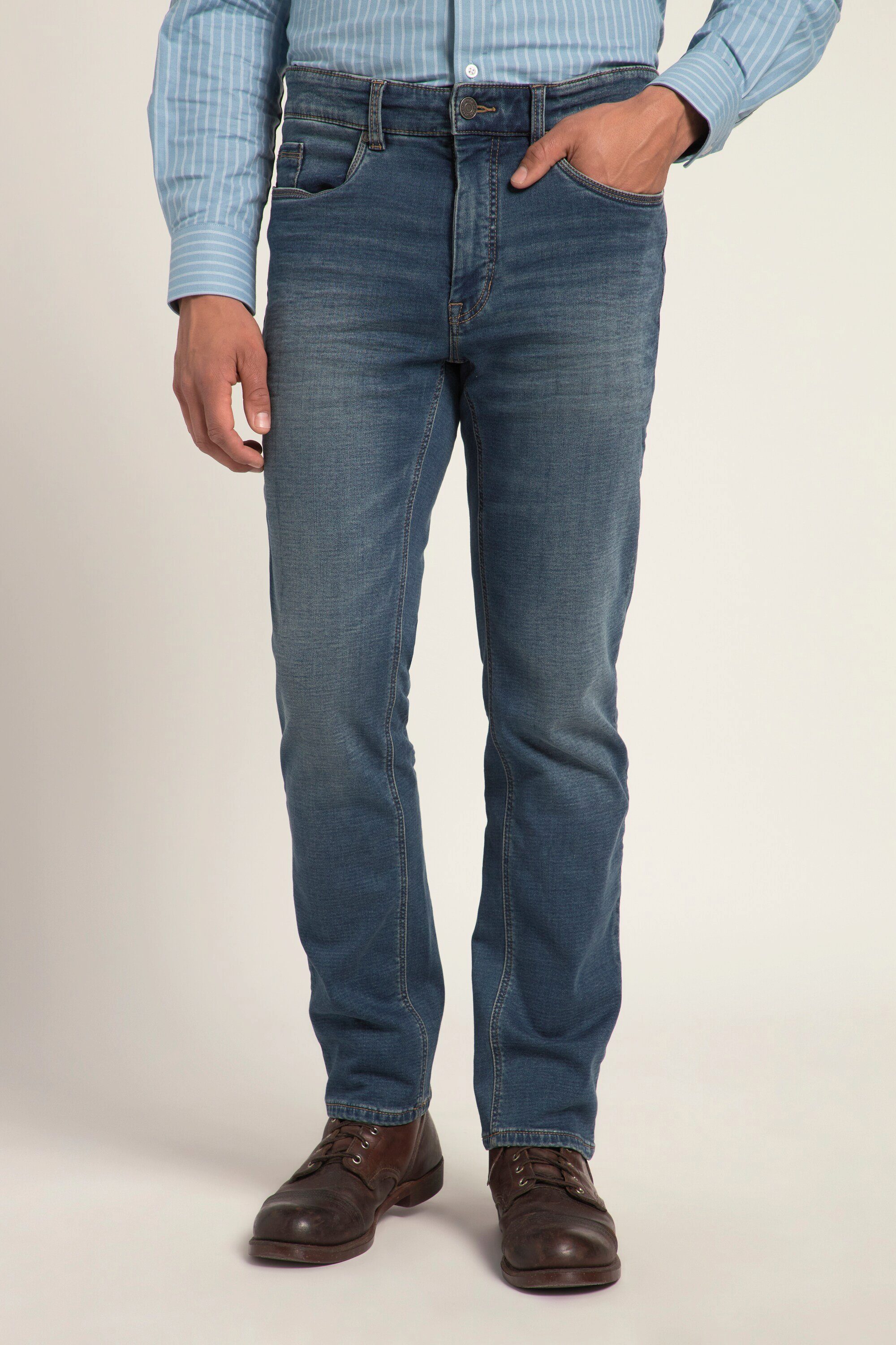JP1880 Cargohose Straight FLEXNAMIC® Denim blue Jeans 5-Pocket Fit denim