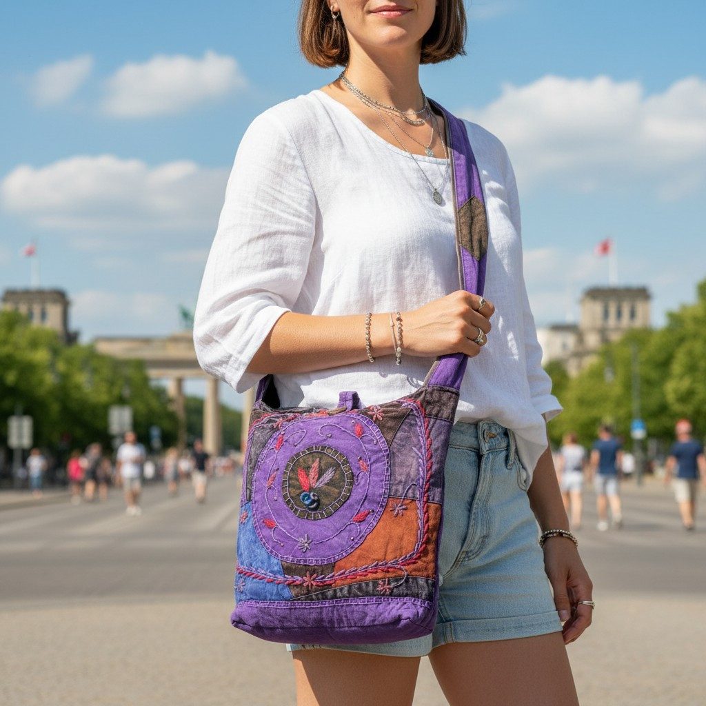 Guru-Shop Schultertasche Batik Sadhu Bag, Hippie Tasche, Goa.. günstig online kaufen