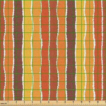 Abakuhaus Stoff Schön Gewebten Stoff für Polster und Wohnaccessoires, Erdfarben Pastellstreifen