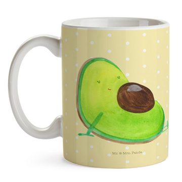 Mr. & Mrs. Panda Tasse Avocado Schwangerschaft - Gelb Pastell - Geschenk, Babyparty, Babysho, Keramik, Langlebige Designs