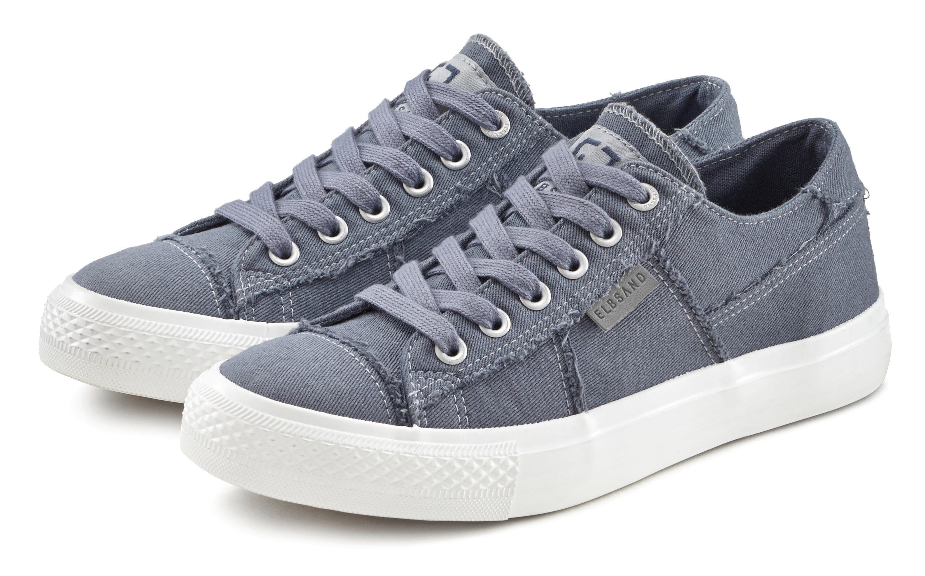 Elbsand Sneaker Schnürhalbschuh, Freizeitschuh aus Textil, Used-Look VEGAN