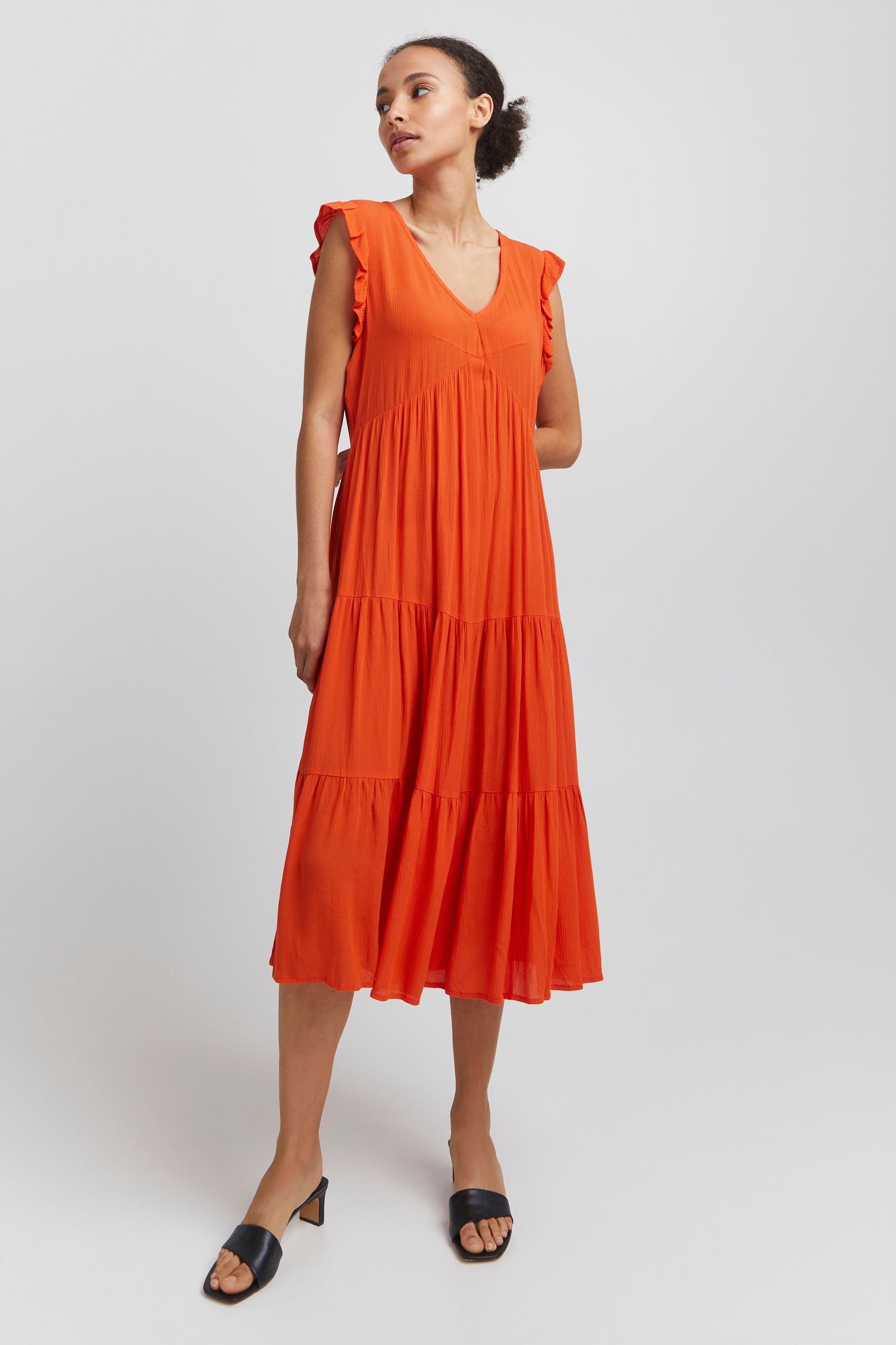 Ichi A-Linien-Kleid IHMARRO DR2 - 20116367 Red (171562) Mandarin