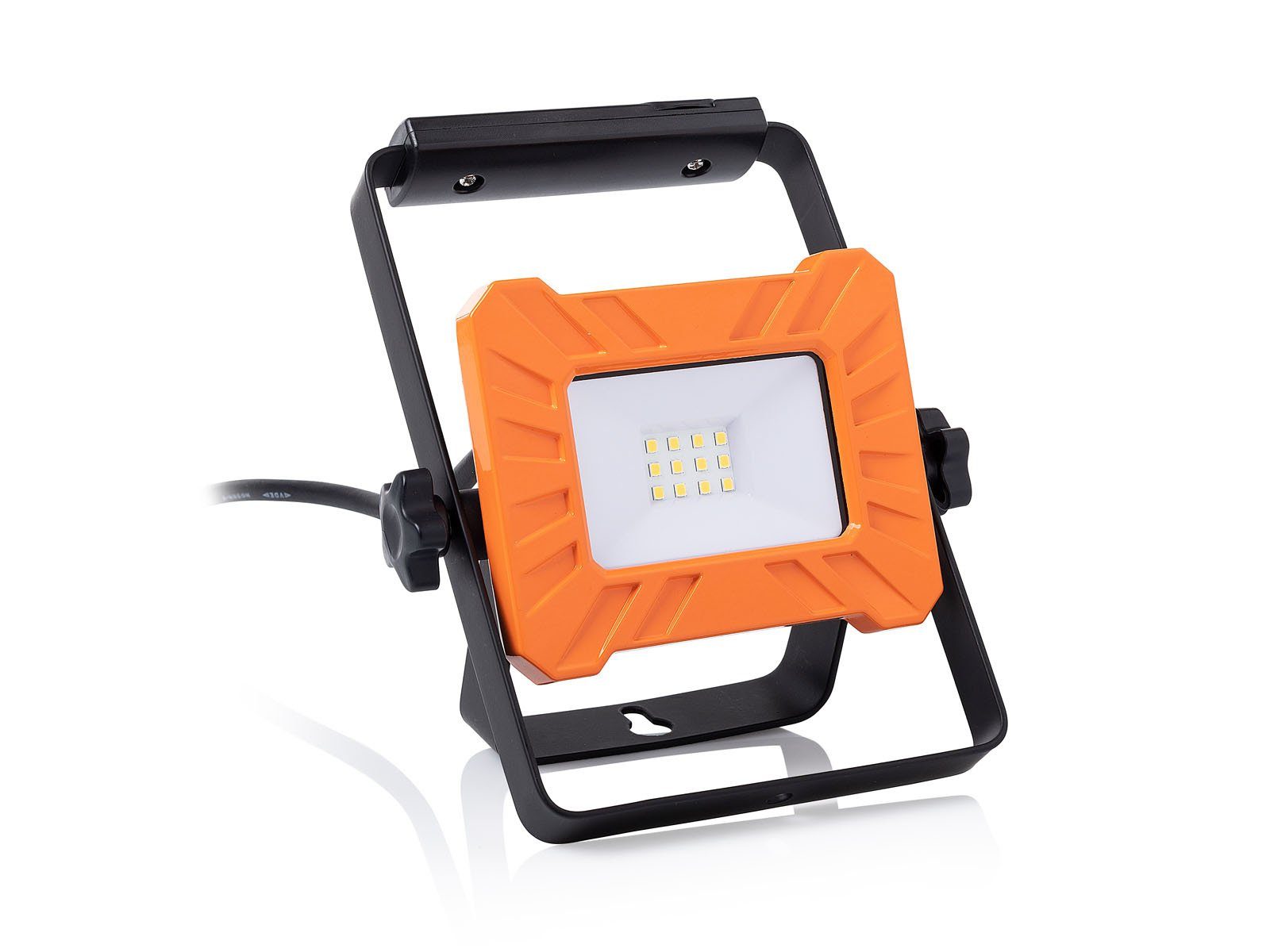 smartwares Baustrahler, LED fest integriert, Neutralweiß, LED Werkstattlampe, Arbeitslampe Handlampe Bauleuchte IP 65, 10 Watt