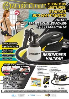 Best Direct® Farbsprühgerät Paint Zoom Extra, (Set, 7-tlg), elektrisch, 900 Watt, professionelles Power Farbsprühsystem