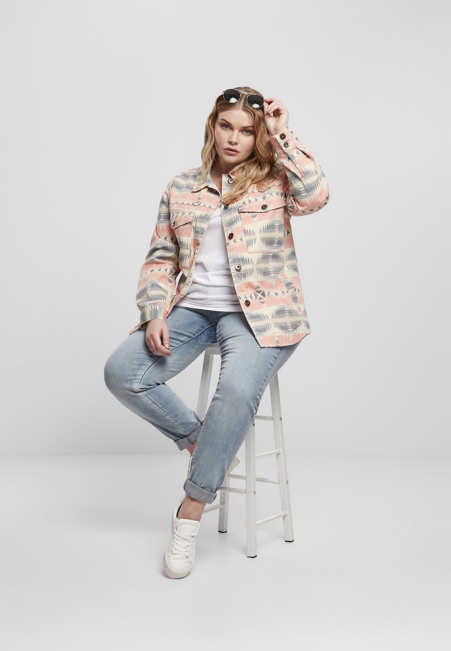 URBAN Ladies (1-St) Inka Damen Outdoorjacke CLASSICS Shirt Oversized Jacket