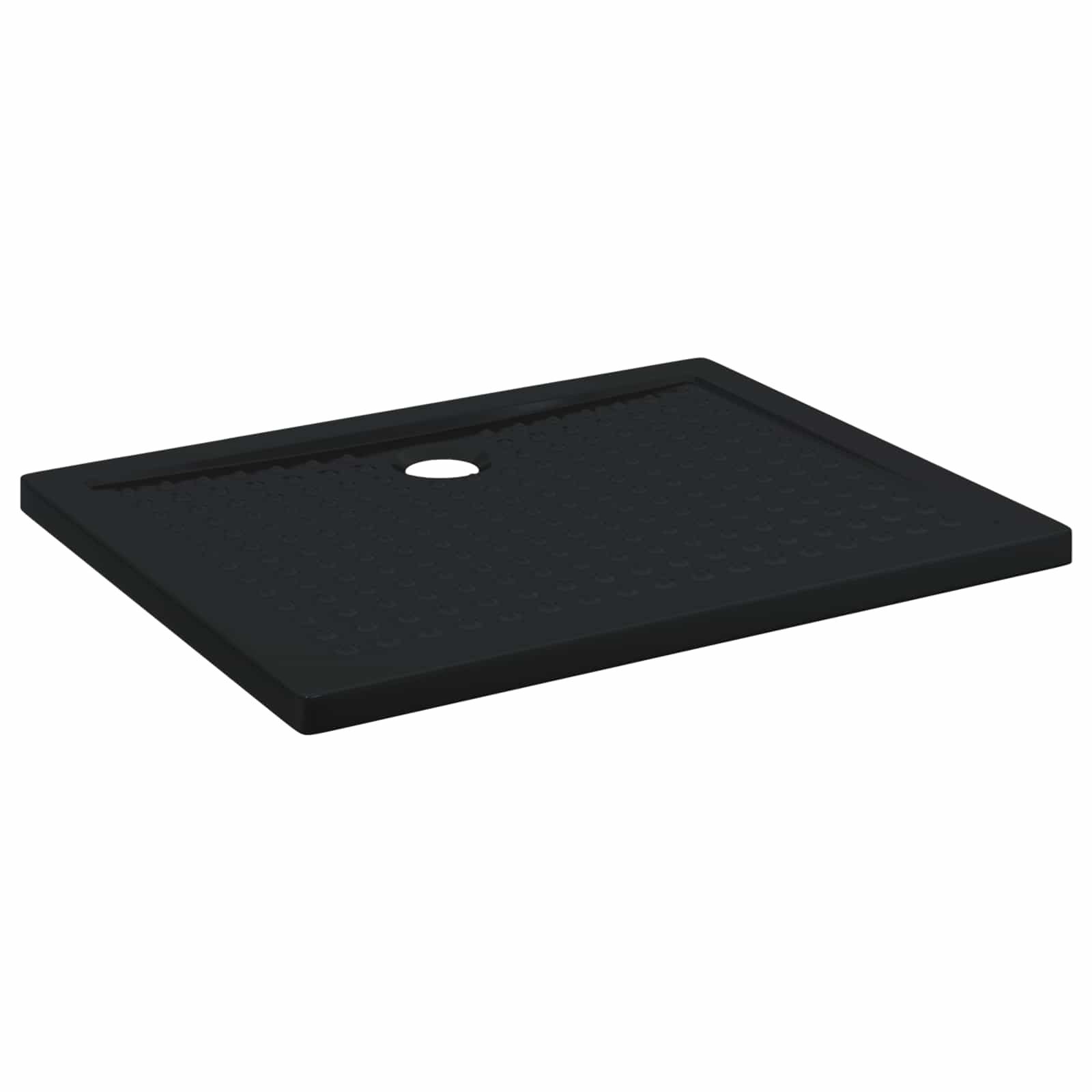 vidaXL Duschwanne Duschbodenablage mit Punkten 100 x 80 x 4 cm ABS Schwarz, Rechtwinklig, 1-St.