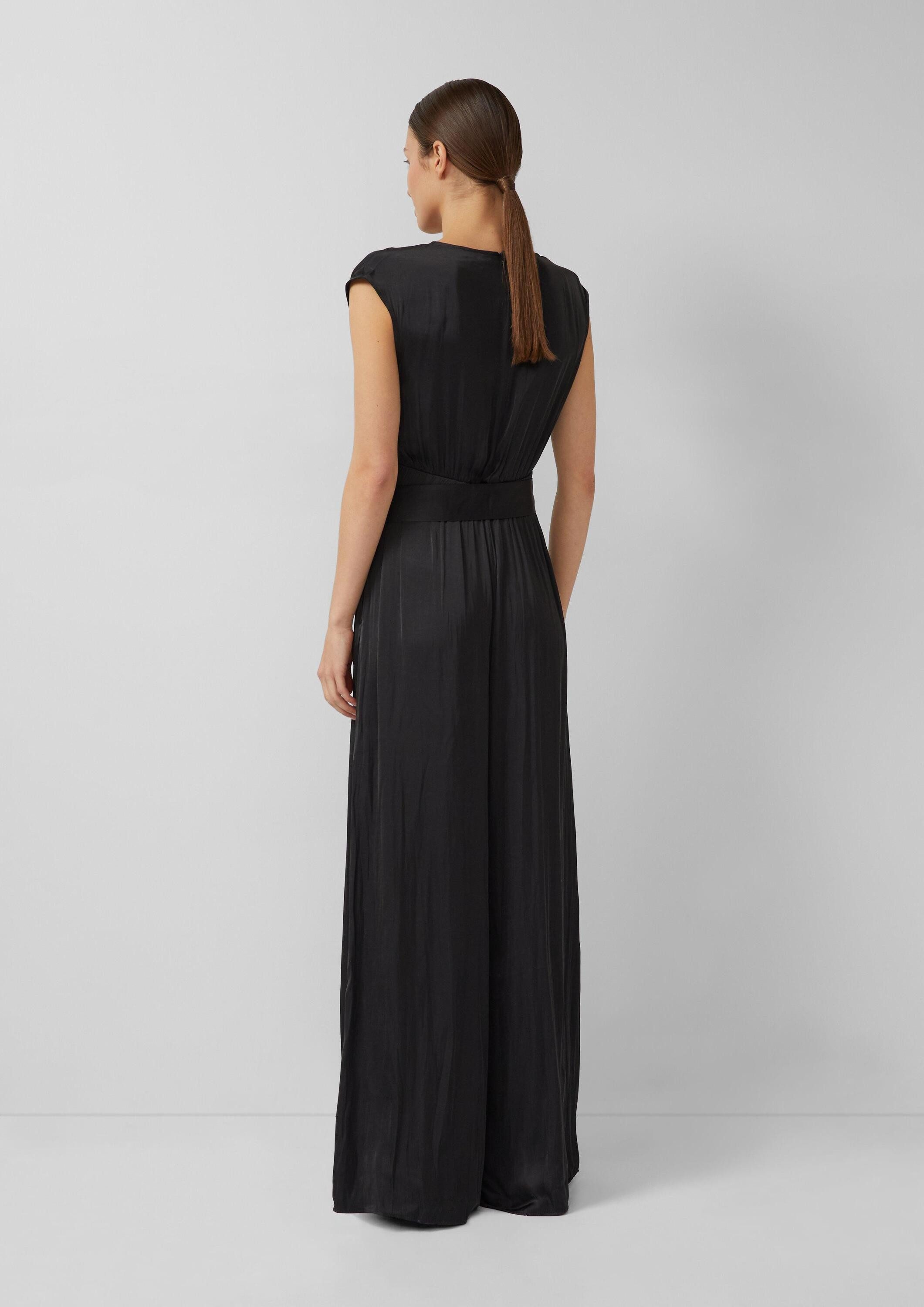 s.Oliver Jumpsuit Overall Satin-Jumpsuit mit Extra Wide Leg