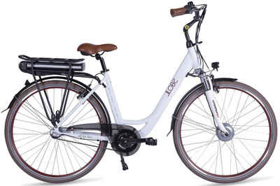 LLobe E-Bike Metropolitan JOY 2.0 modernwhite 36V / 15,6Ah, 7 Gang Shimano 7-Gang Shimano Nexus Nabenschaltung Schaltwerk, Nabenschaltung, Frontmotor, 562 Wh Akku