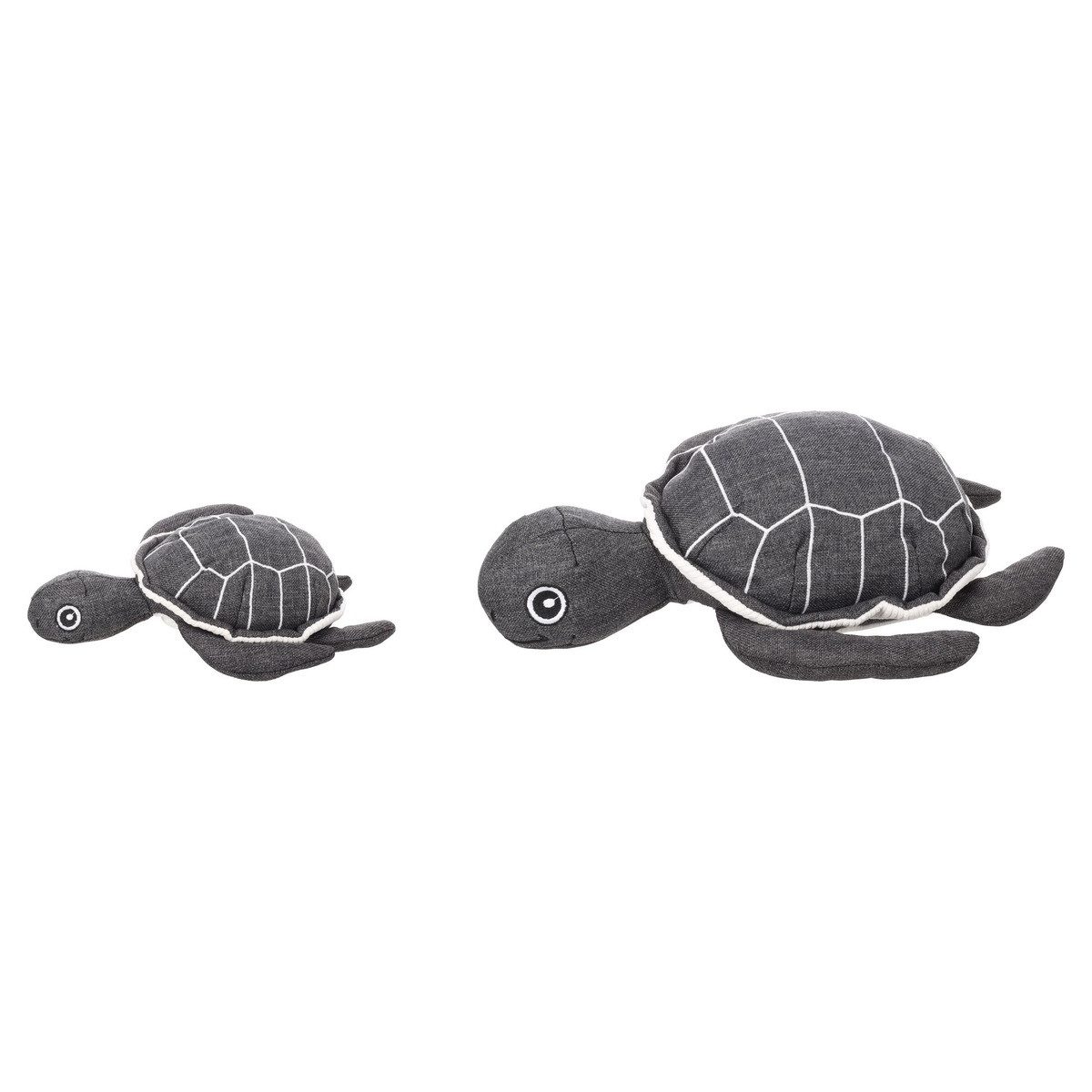 Flamingo Tierkuscheltier Hundespielzeug Flipper Schildkröte grau