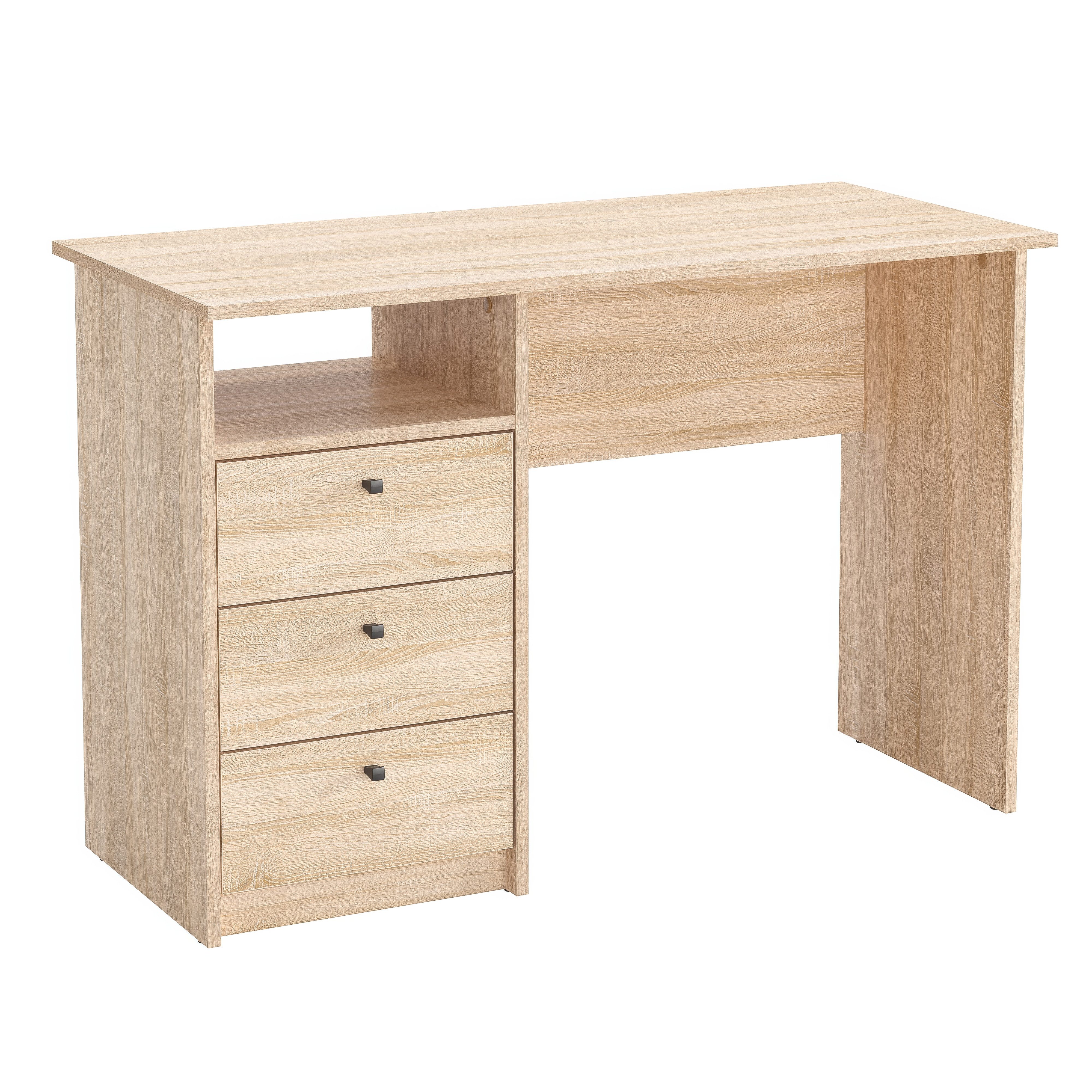 KOMTO Schreibtisch Oslo 110 H Griffe Computertisch Klein Arbeitstisch mit S günstig online kaufen