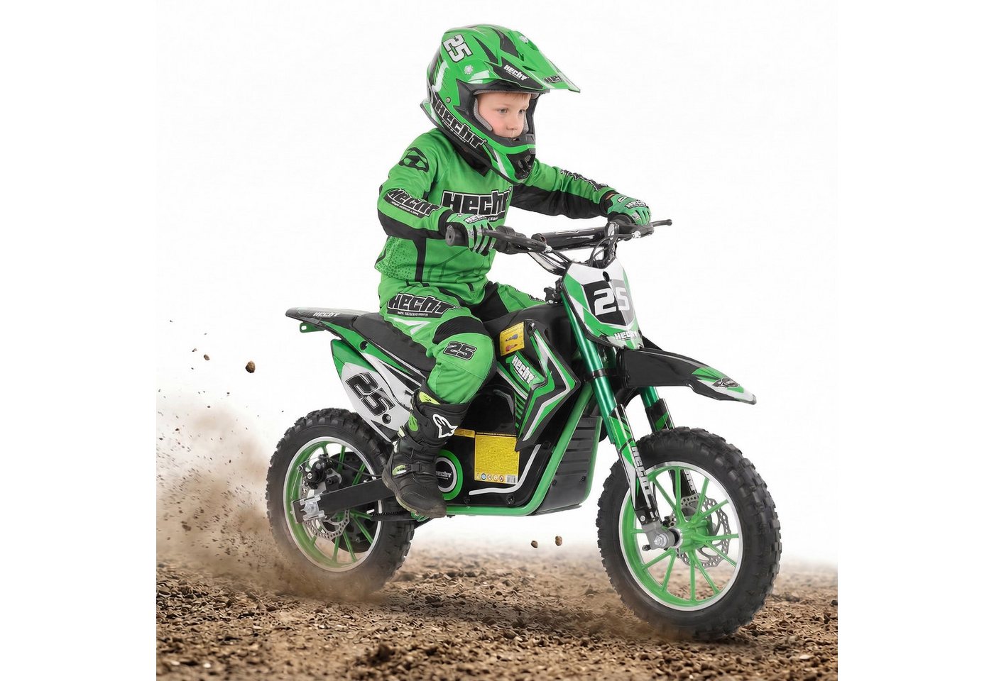 Hecht Elektro-Kindermotorrad Pocketbike 500W bis 25 km/h 36V 8Ah Akku, Belastbarkeit 75 kg, Scheibenbremsen