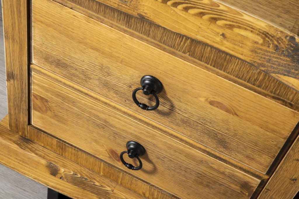 Xlmoebel Wohnwand Echt Holz Wohnwand in Braun mit rollbarem Couchtisch und Schrank, (4-St., Wohnwand), Hergestellt in Europa