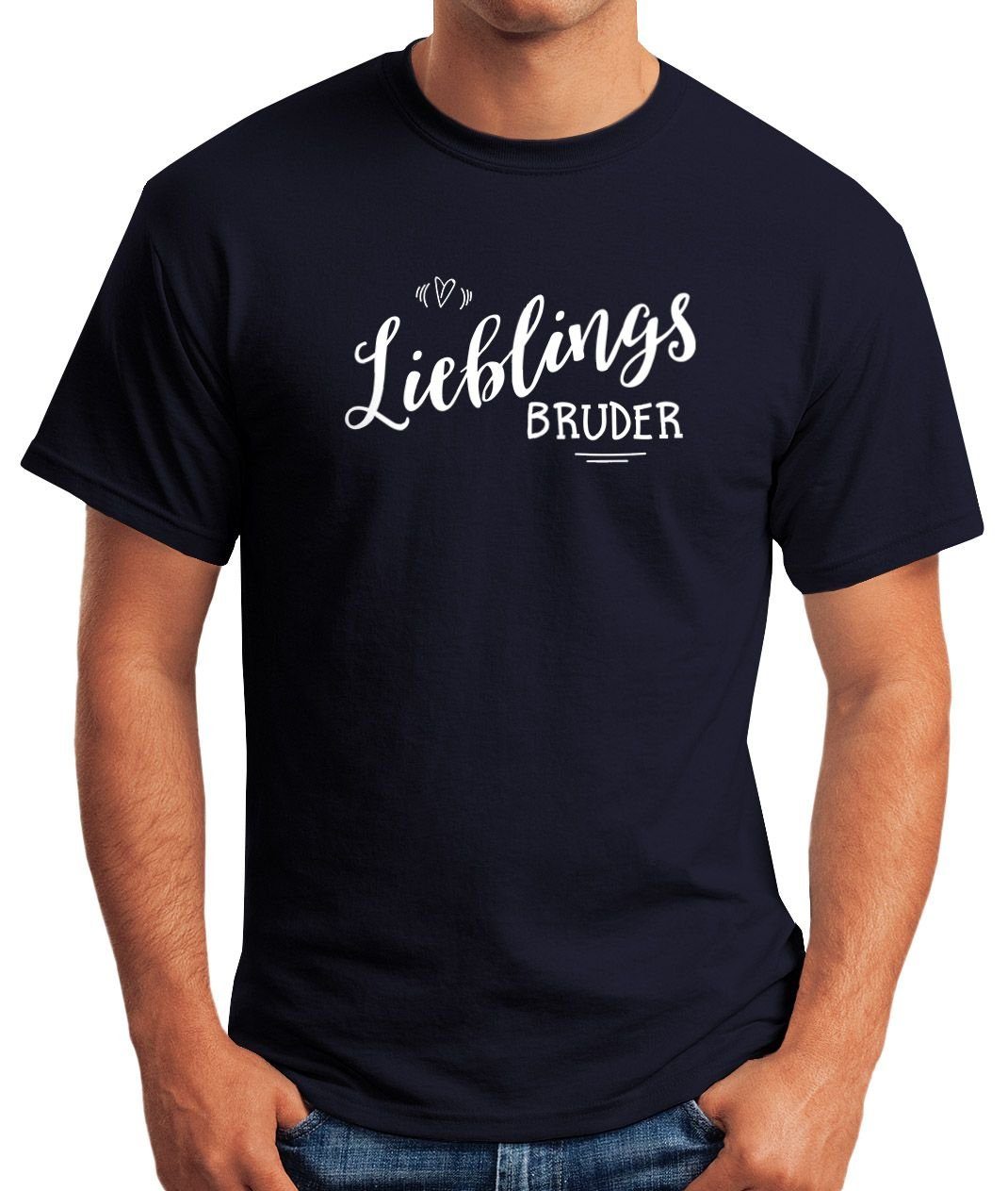 MoonWorks Print-Shirt Herren T-Shirt Lieblingsbruder Geschenk günstig online kaufen