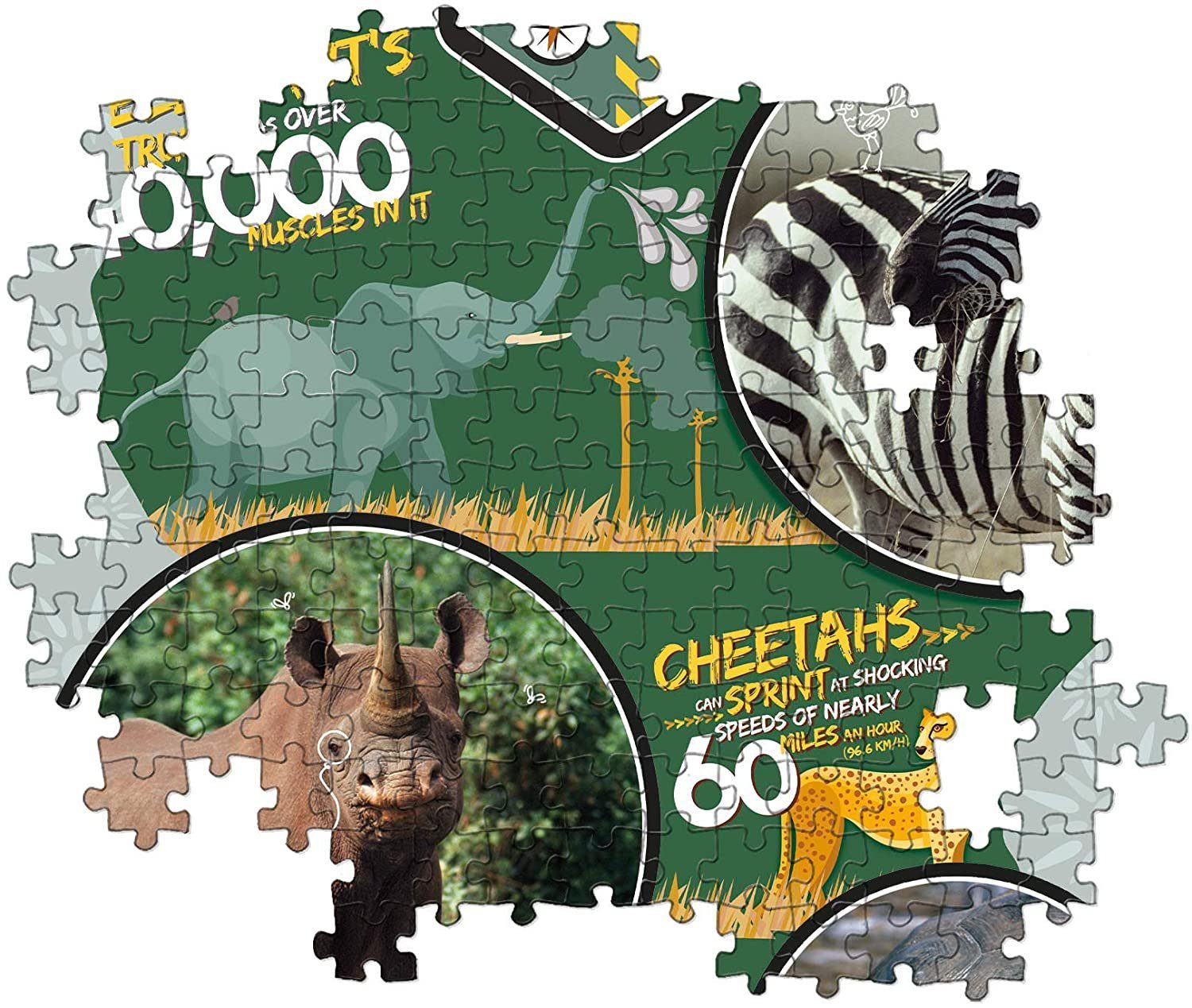 Geographic Clementoni® Puzzleteile Expedition Puzzle Teile), Puzzle National Wildlife 180 (180 Kids