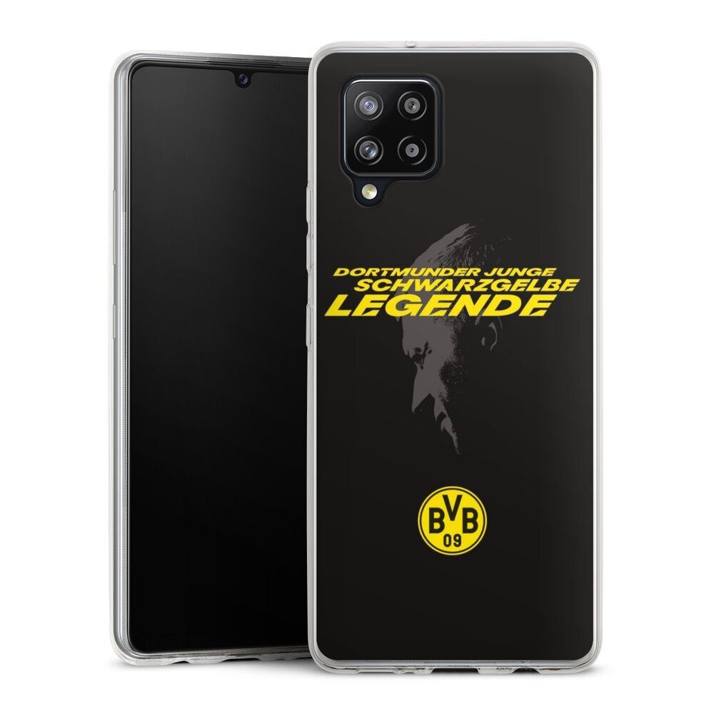 DeinDesign Handyhülle Marco Reus Borussia Dortmund BVB Danke Marco Schwarzgelbe Legende, Samsung Galaxy A42 5G Slim Case Silikon Hülle Ultra Dünn Schutzhülle