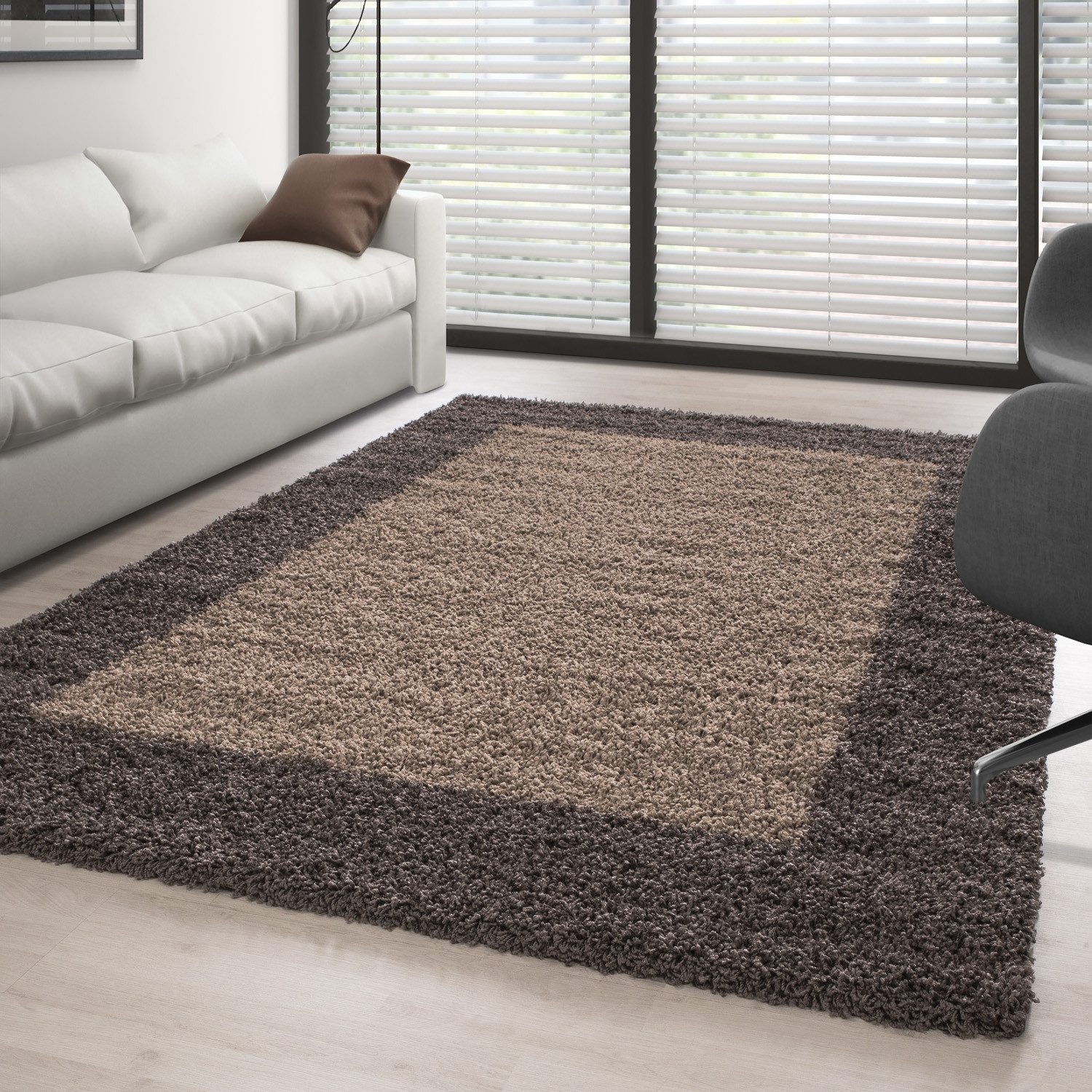 Carpettex Hochflor-Teppich Bordüre Design, Läufer, Höhe: günstig online kaufen