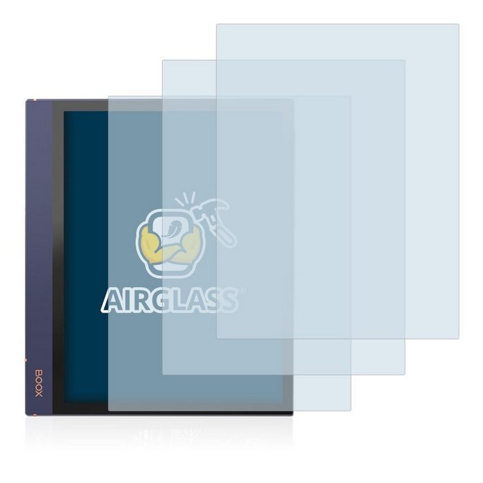 BROTECT flexible Panzerglasfolie für Onyx Boox Note Air 2 Displayschutzglas 3 Stück Schutzglas Glasfolie klar