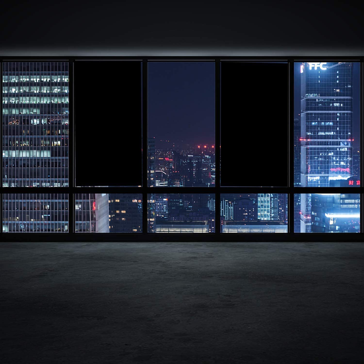 Fensterfolie Fensterfolie Sichtschutzfolie undurchsichtiges Clanmacy - Milchglasfolie 45*200CM 45/60/90cm, Fenster Folie Statische schwarz