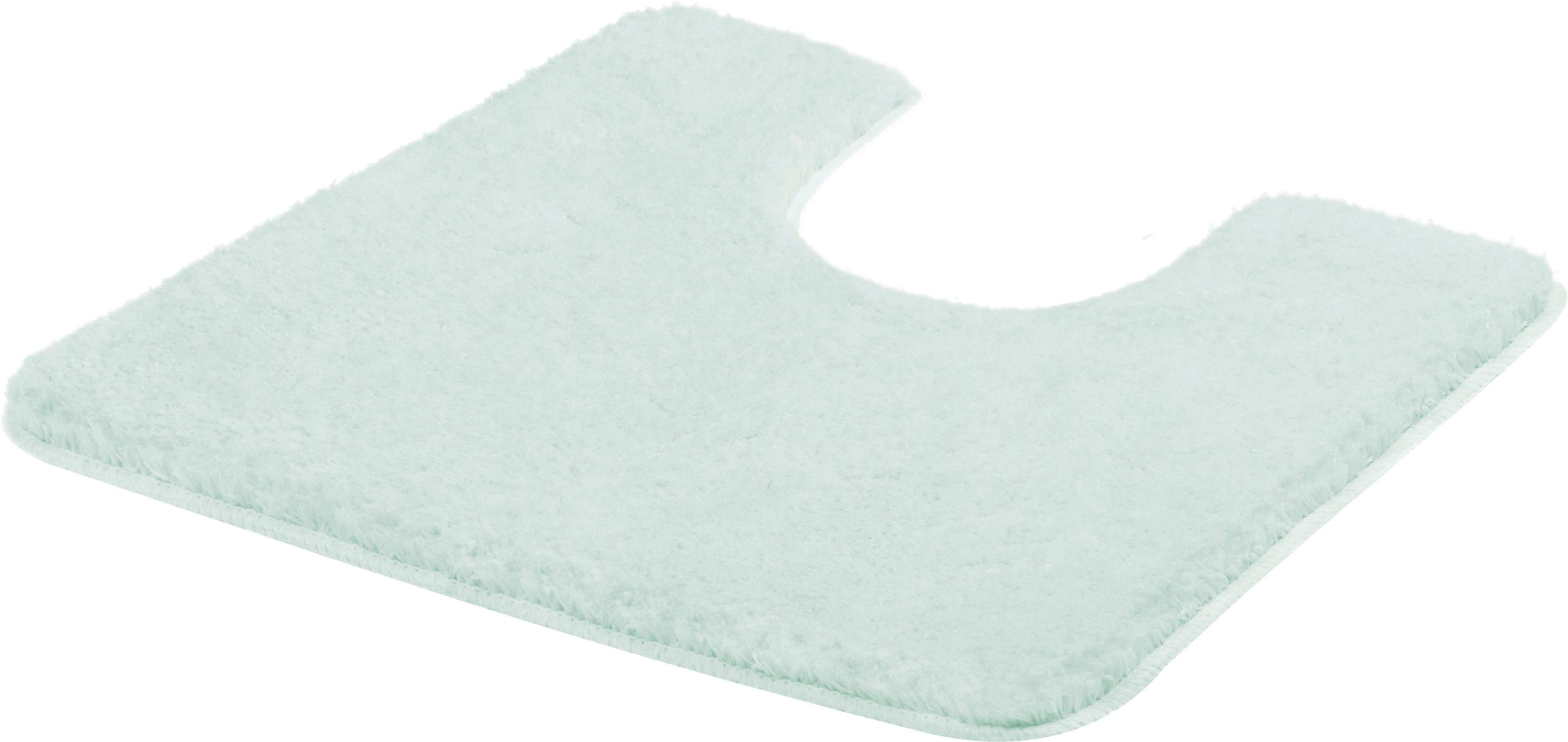 Badematte Meadow Kleine Wolke, Höhe 30 mm, rutschhemmend beschichtet, fußbodenheizungsgeeignet, Polyester, quadratisch, WC Vorleger mit Ausschnitt, Badteppich, Uni Farben