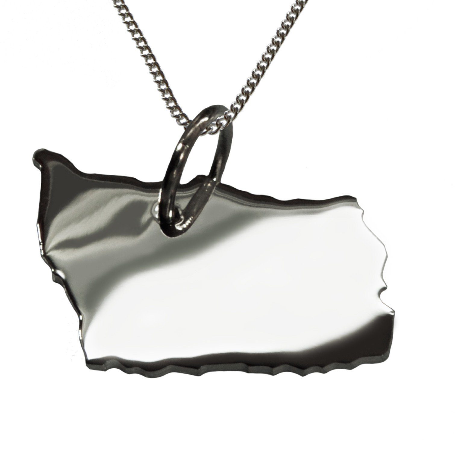 Kette mit Anhänger 50cm Halskette + Bornholm Anhänger in massiv 925 Silber