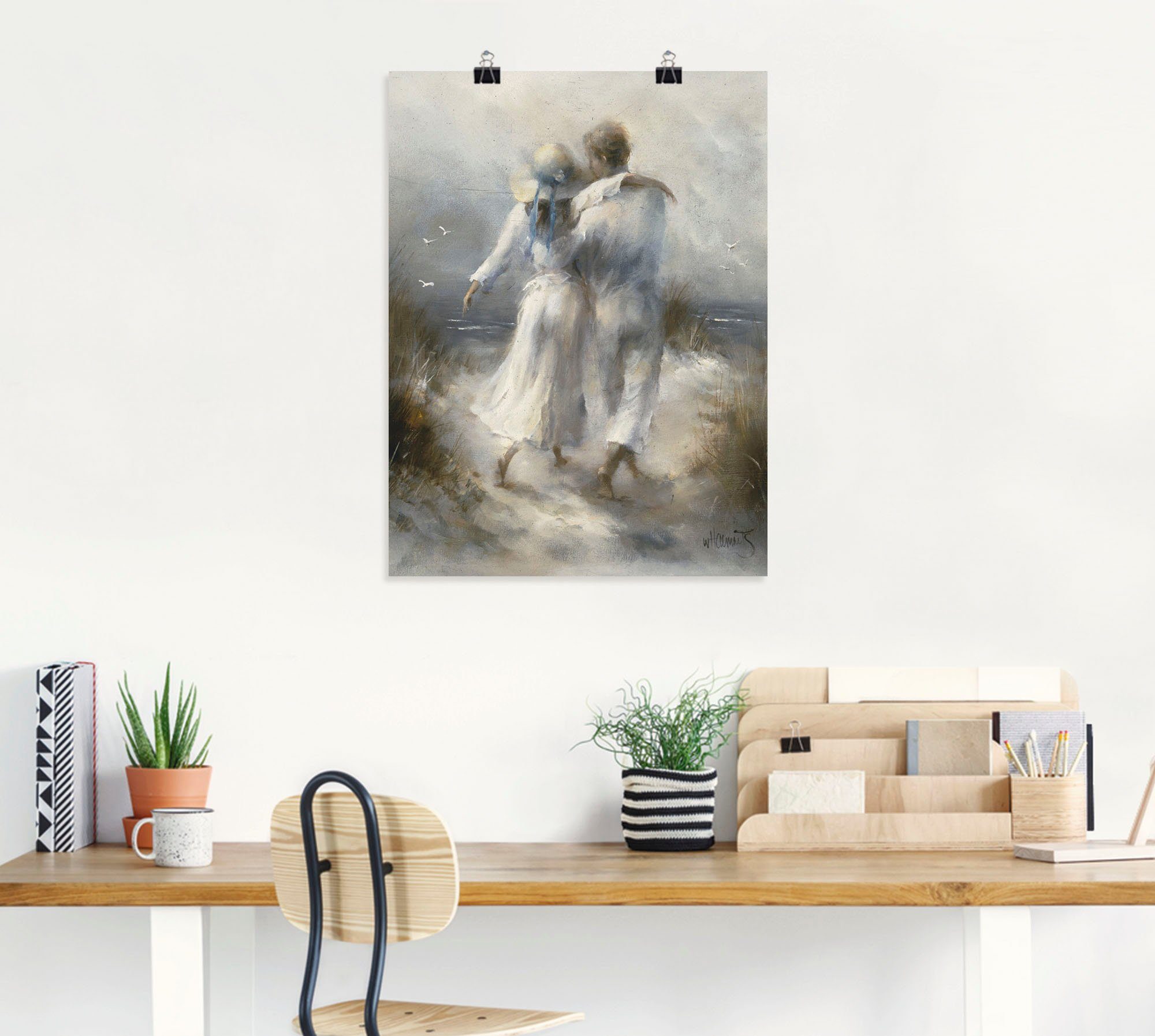Wandaufkleber Romantik, (1 Poster oder Leinwandbild, als Artland Wandbild Größen St), in versch. Paar