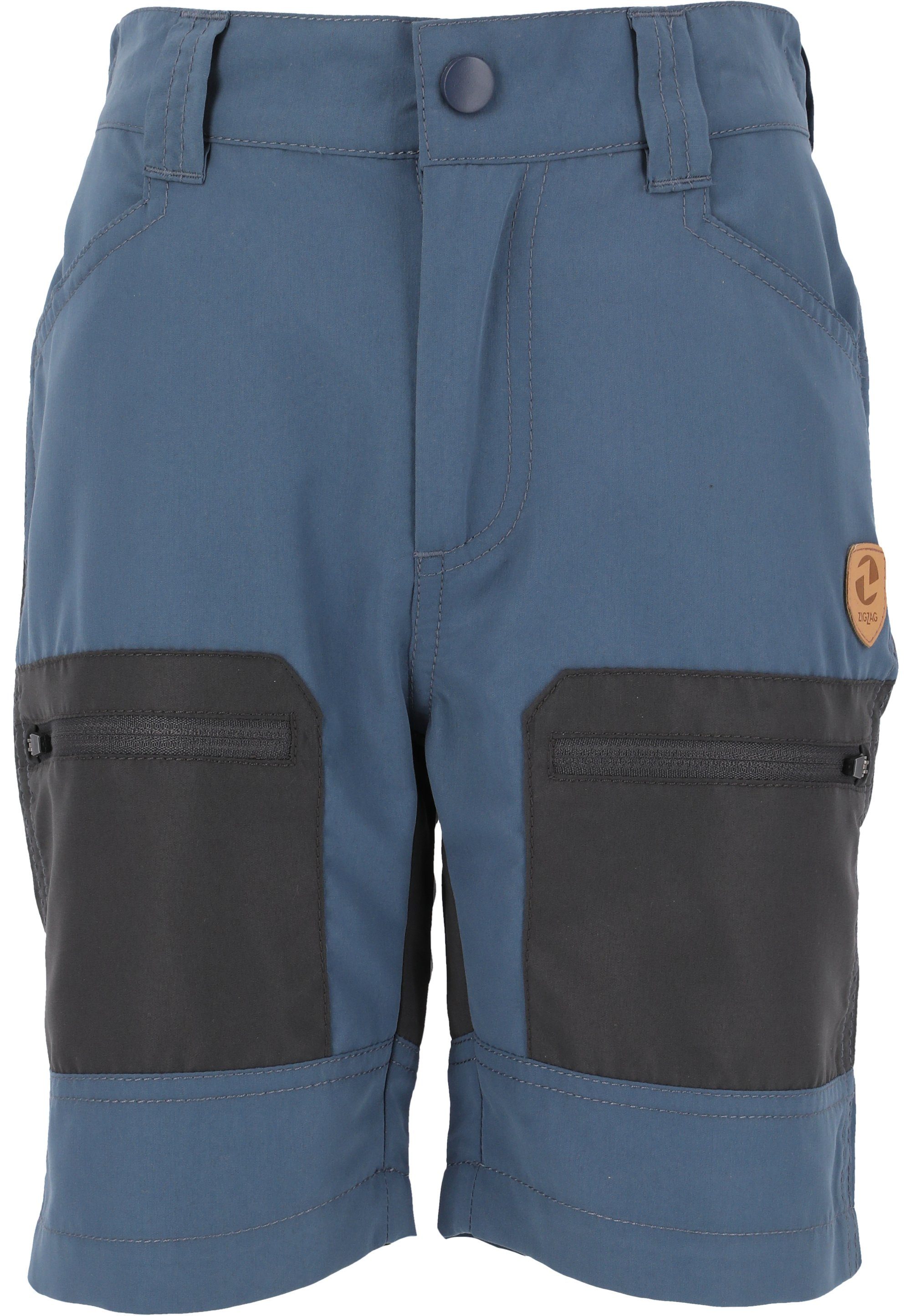 Material robustem Atlantic aus ZIGZAG blau-schwarz Shorts