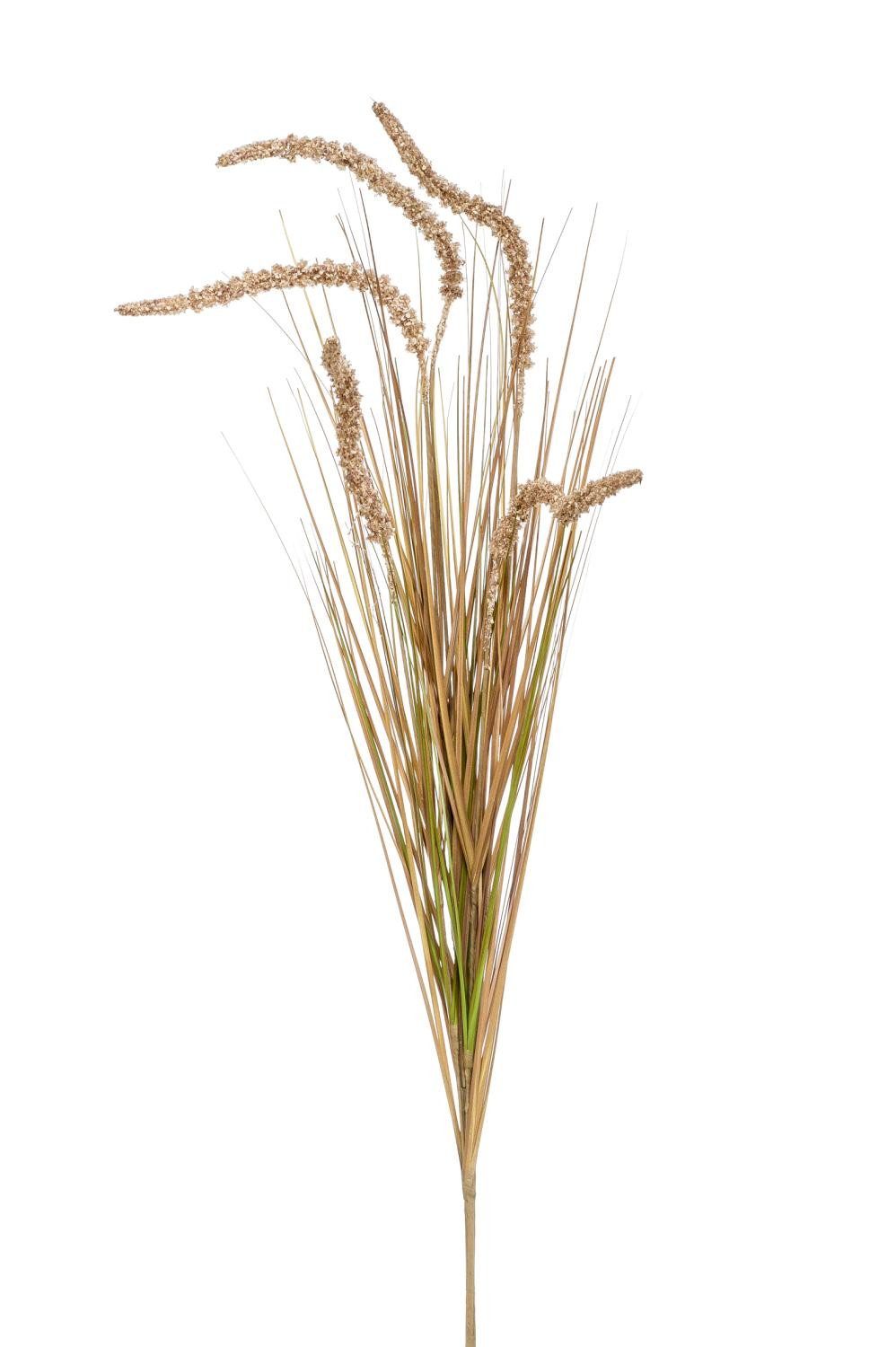 Kunstgras Kunst Borstenhirse AIVARAS auf Steckstab, Rispen, Creme-grün, 85cm Hirse (Kolbenhirse), artplants, Höhe 85.0 cm