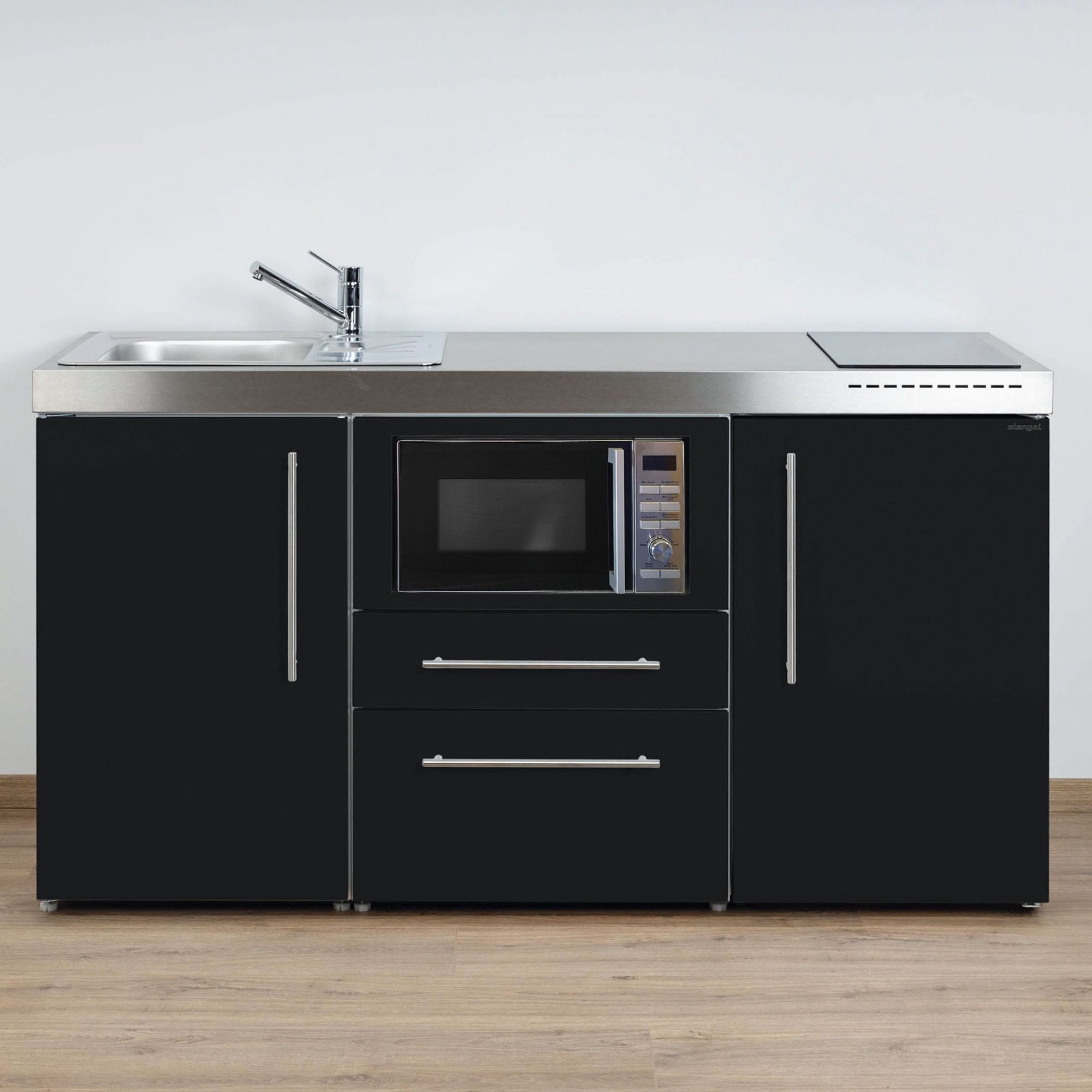 Stengel Кухніzeile 160 cm Premiumline MPM 160 A Singleküche mit E-Geräten, Kleine Kompaktküche mit Geräten