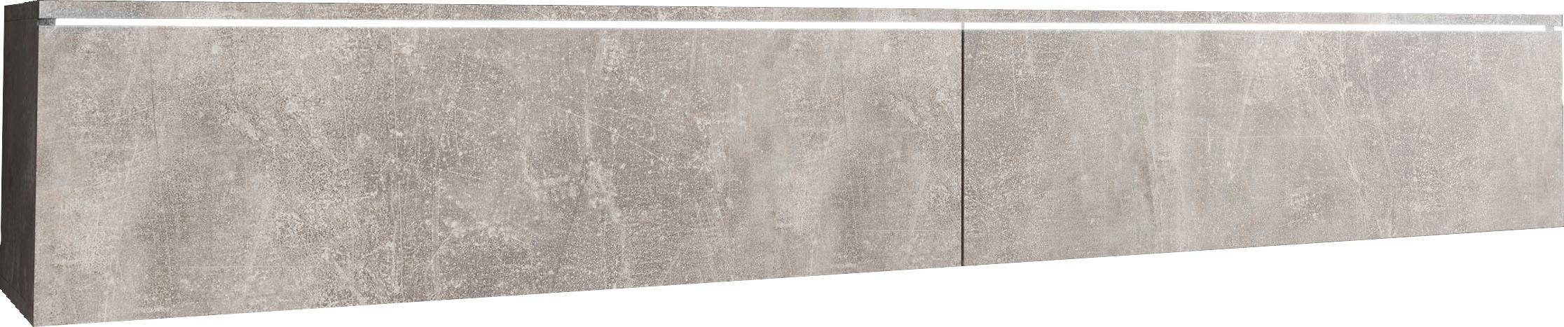 INOSIGN Lowboard LOWBOARD VERA, wahlweise mit oder ohne Beleuchtung, Modernes griffloses TV-Board, 180 cm TV-Schrank, stehend und hängend
