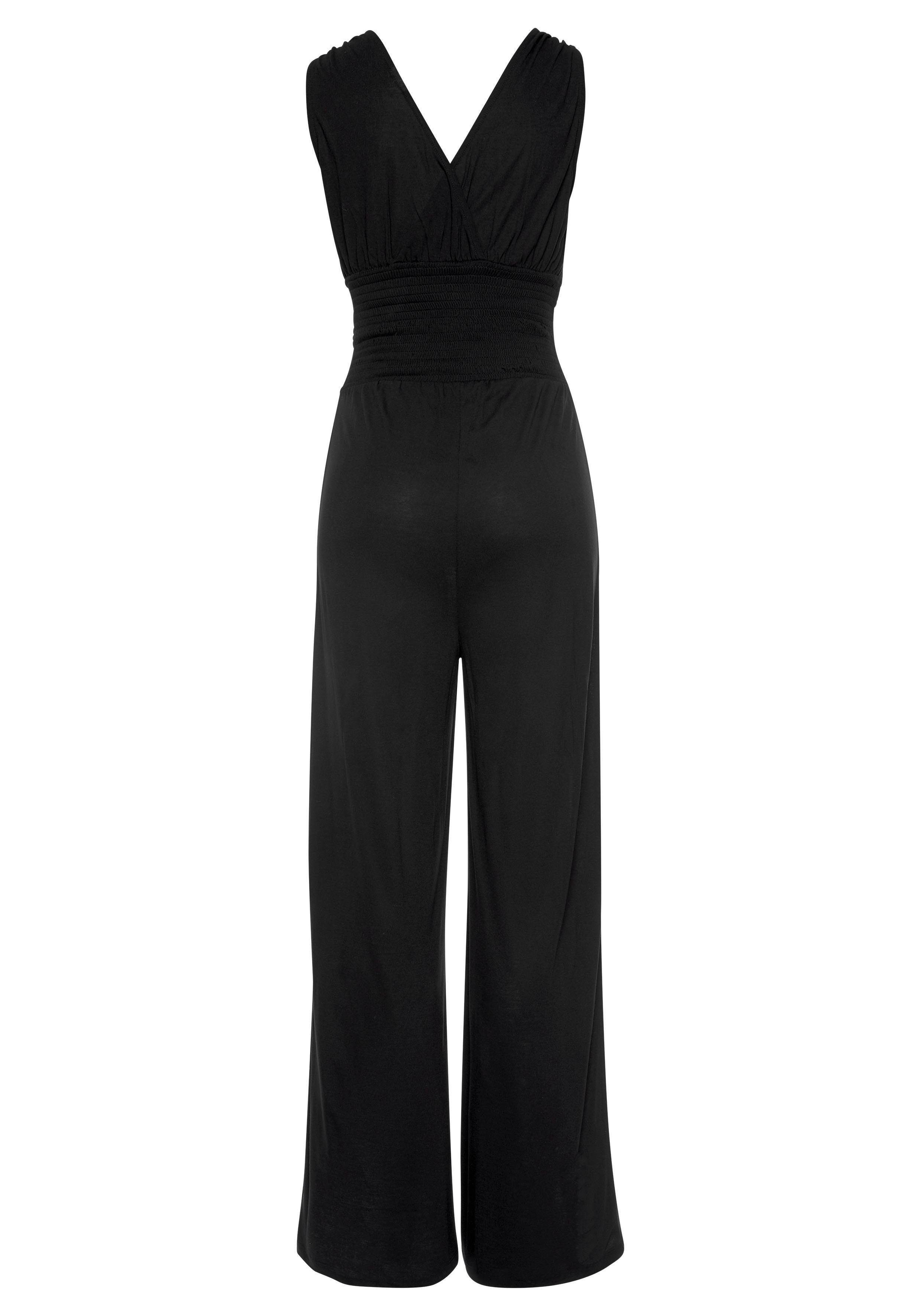 LASCANA overall with ribbons for gathering the straps, summery jumpsuit