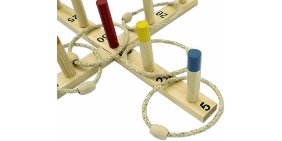 Carromco Spiel Wikinger Ringwurfspiel, Outdoor Spielzeug, Gartenspiel aus Holz, Geschicklichkeitsspiel, perfekt für Familienspaß