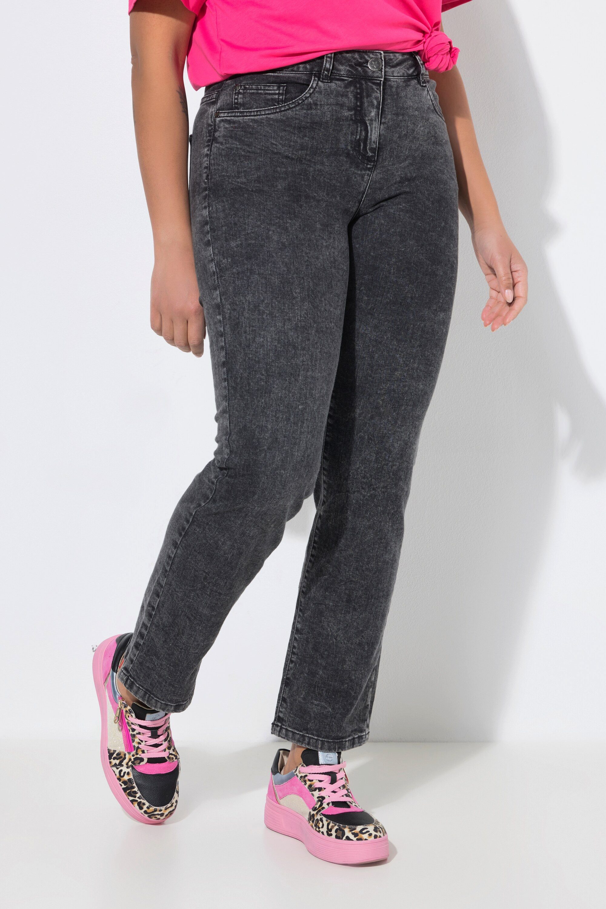 Angel of Style Regular-fit-Jeans Jeans Paula Straight Fit 5-Pocket Moonwash günstig online kaufen