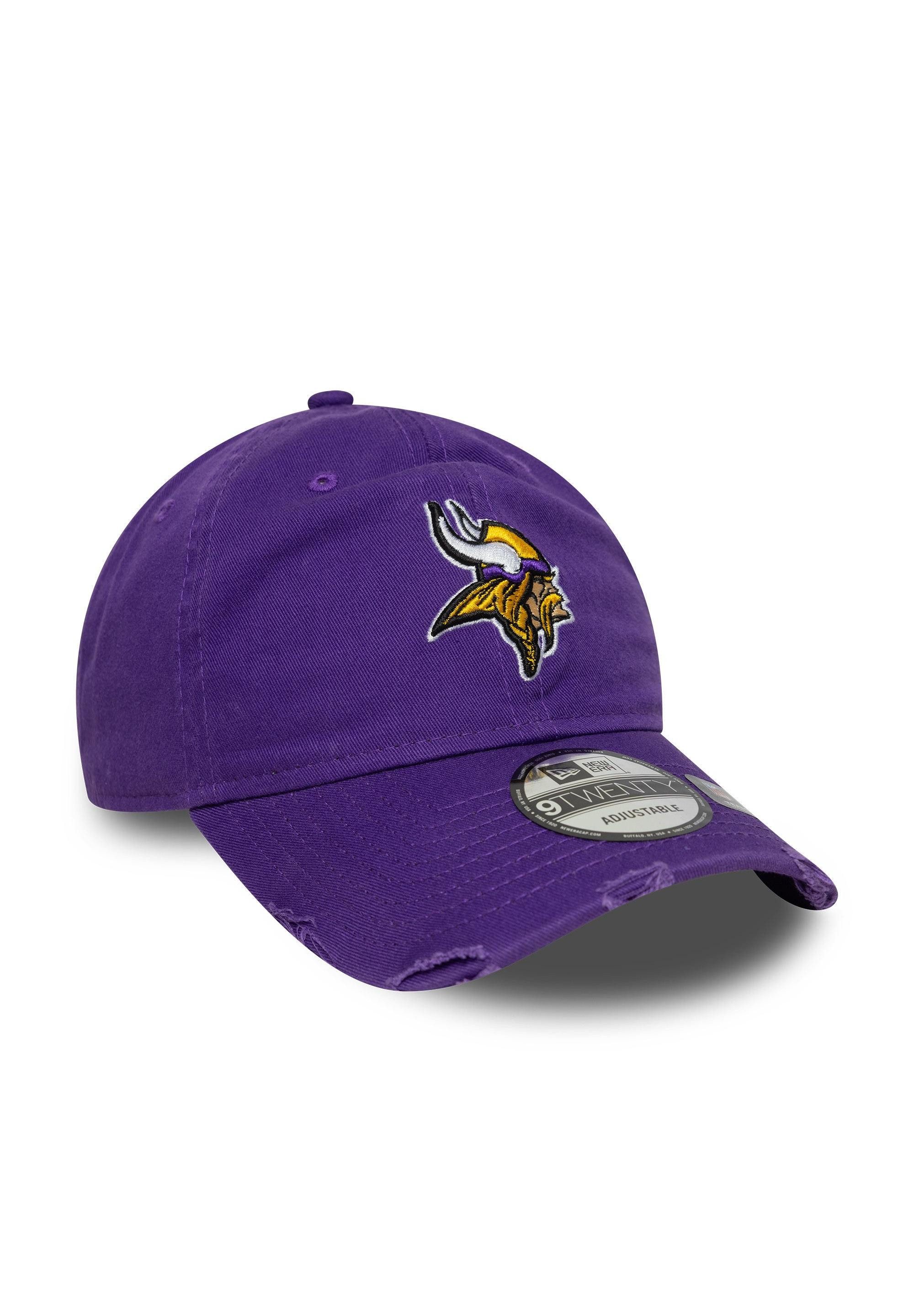 New Era Baseball Cap Minnesota Vikings NFL Wash Distressed 9Twenty Cap Lila (1-St)