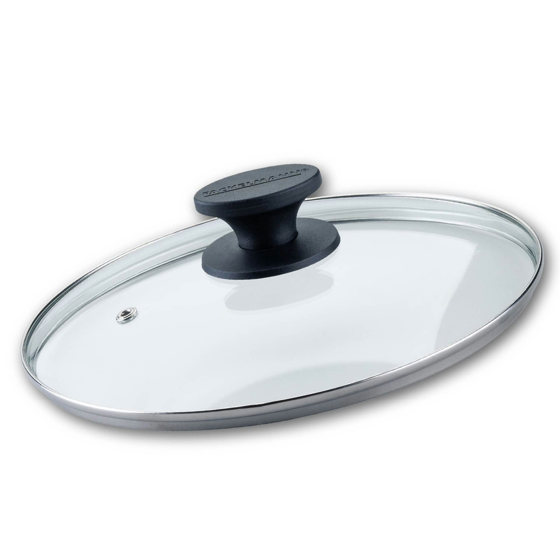 FACKELMANN Pfannendeckel Pfannenglasdeckel 24cm – Hitzebeständig, Bakelit Griff, Universal