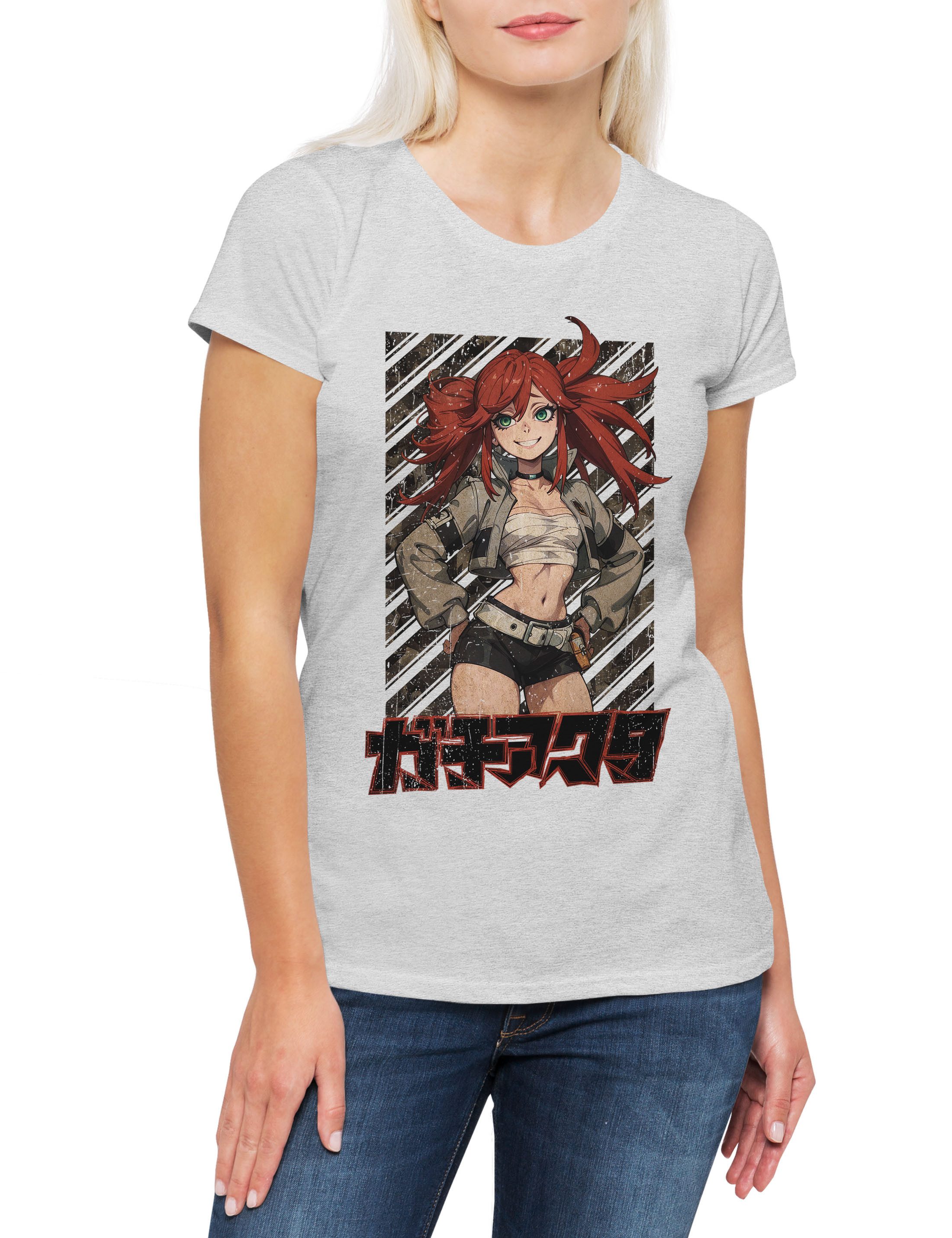 Print-Shirt Riyo Reaper Damen T-Shirt Zanka Manga Gachiakuta Movie Enjin Rudo
