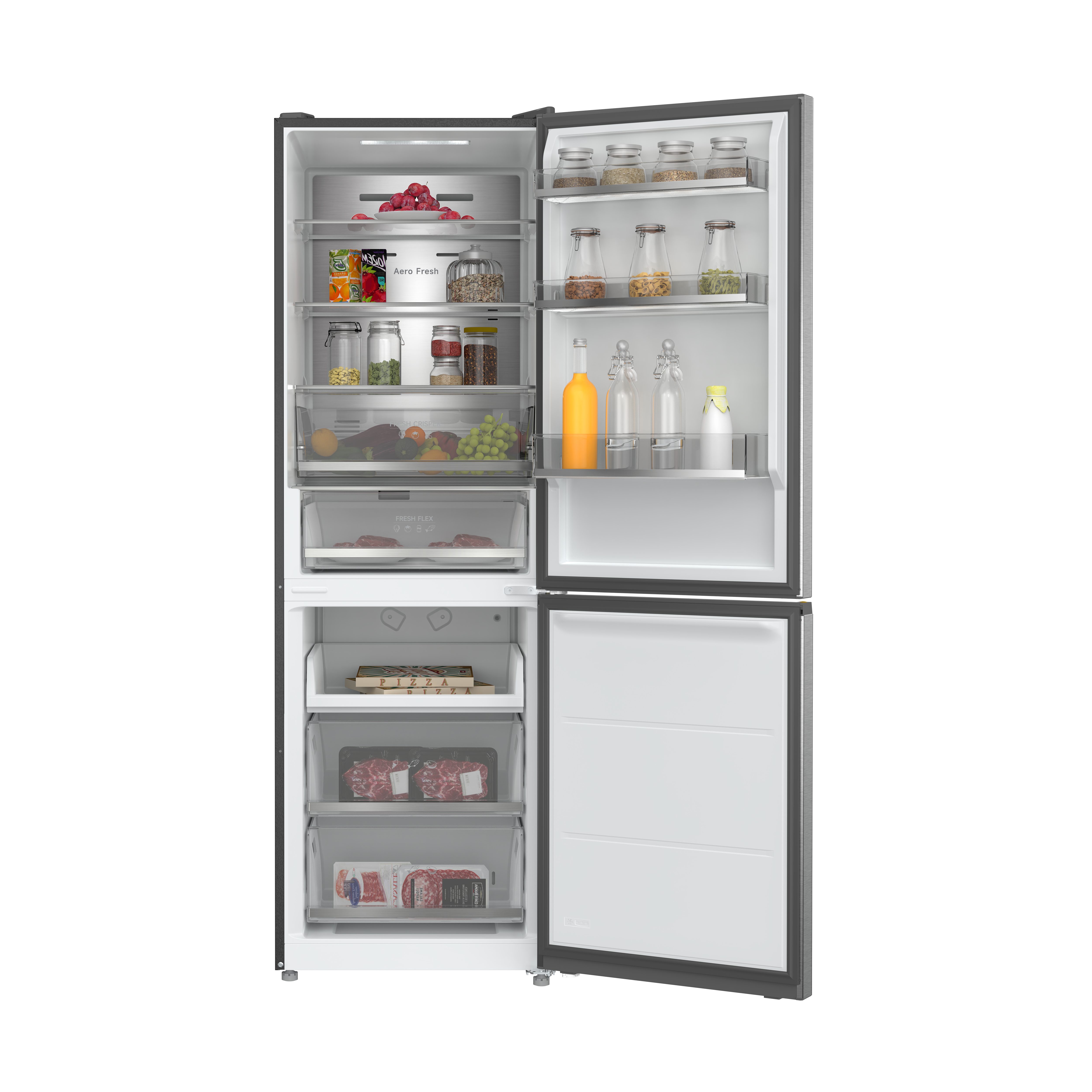 Dreame Kühl-/Gefrierkombination DRB400WMBCEU, 185 cm hoch, 59,5 cm breit, Viel Platz, Leise, Modernes Design