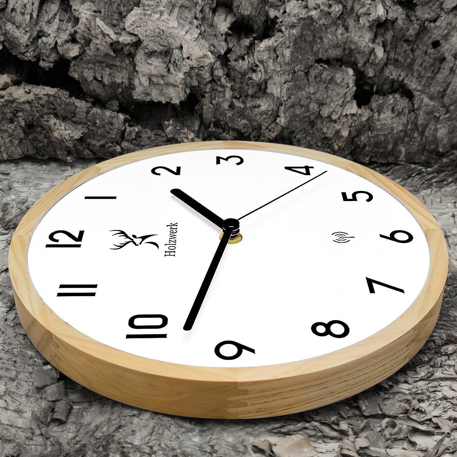 Holzwerk Funkwanduhr AMBERG moderne Designer Funk günstig online kaufen