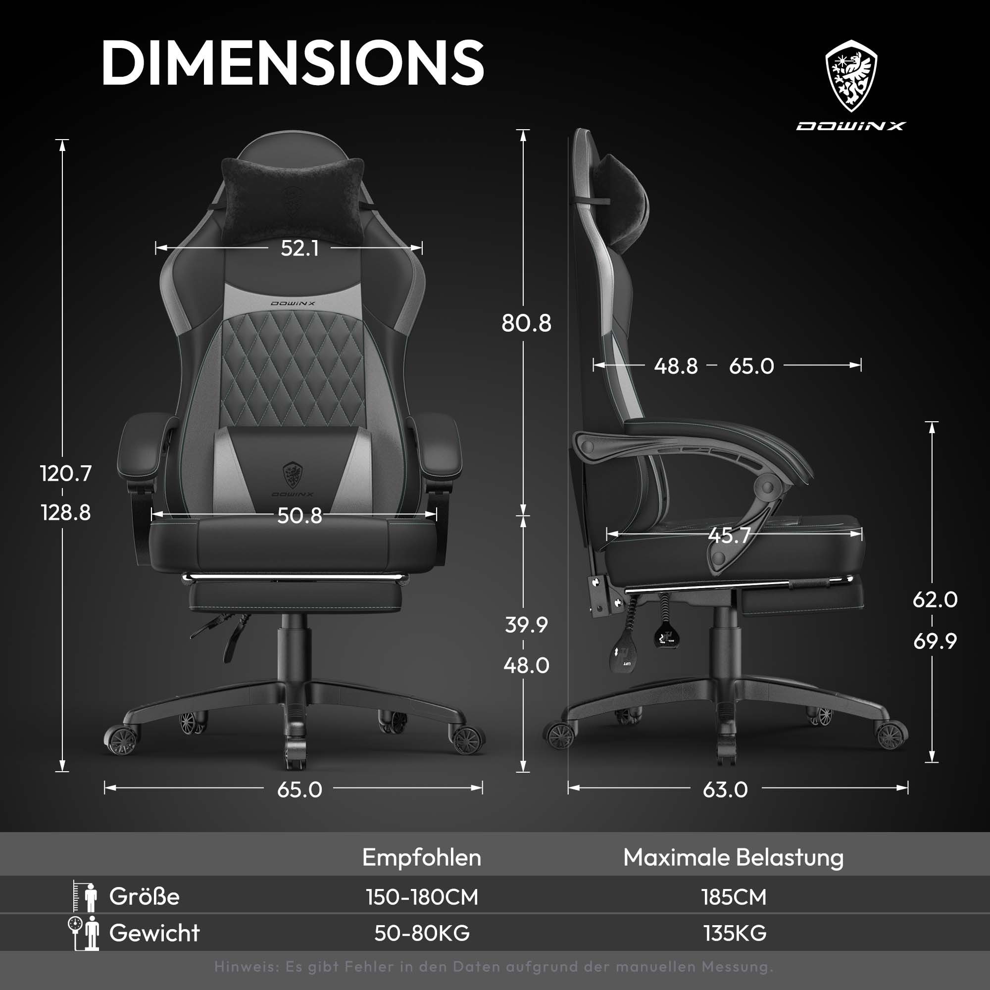 Dowinx Gaming-Stuhl Premium Gaming-Sessel, Ergonomischer Rennstuhl günstig online kaufen