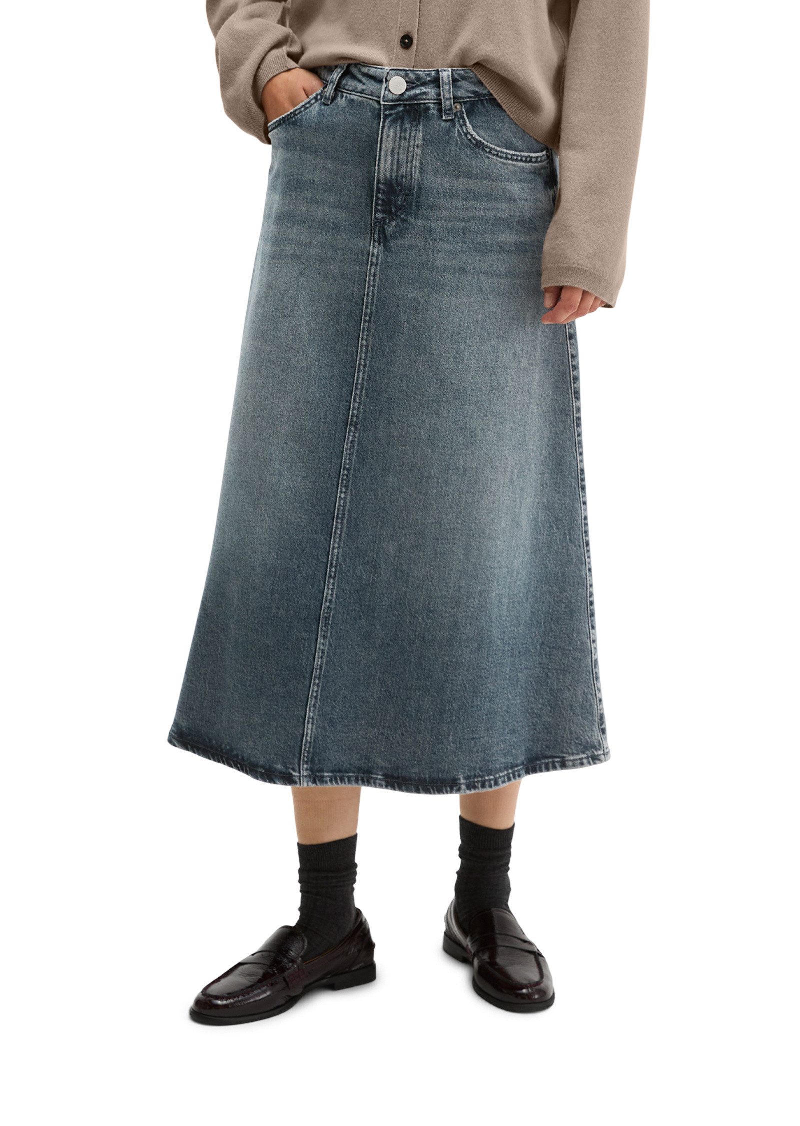 Marc O'Polo Jeansrock aus weichem Baumwolle-Lyocell-Mix