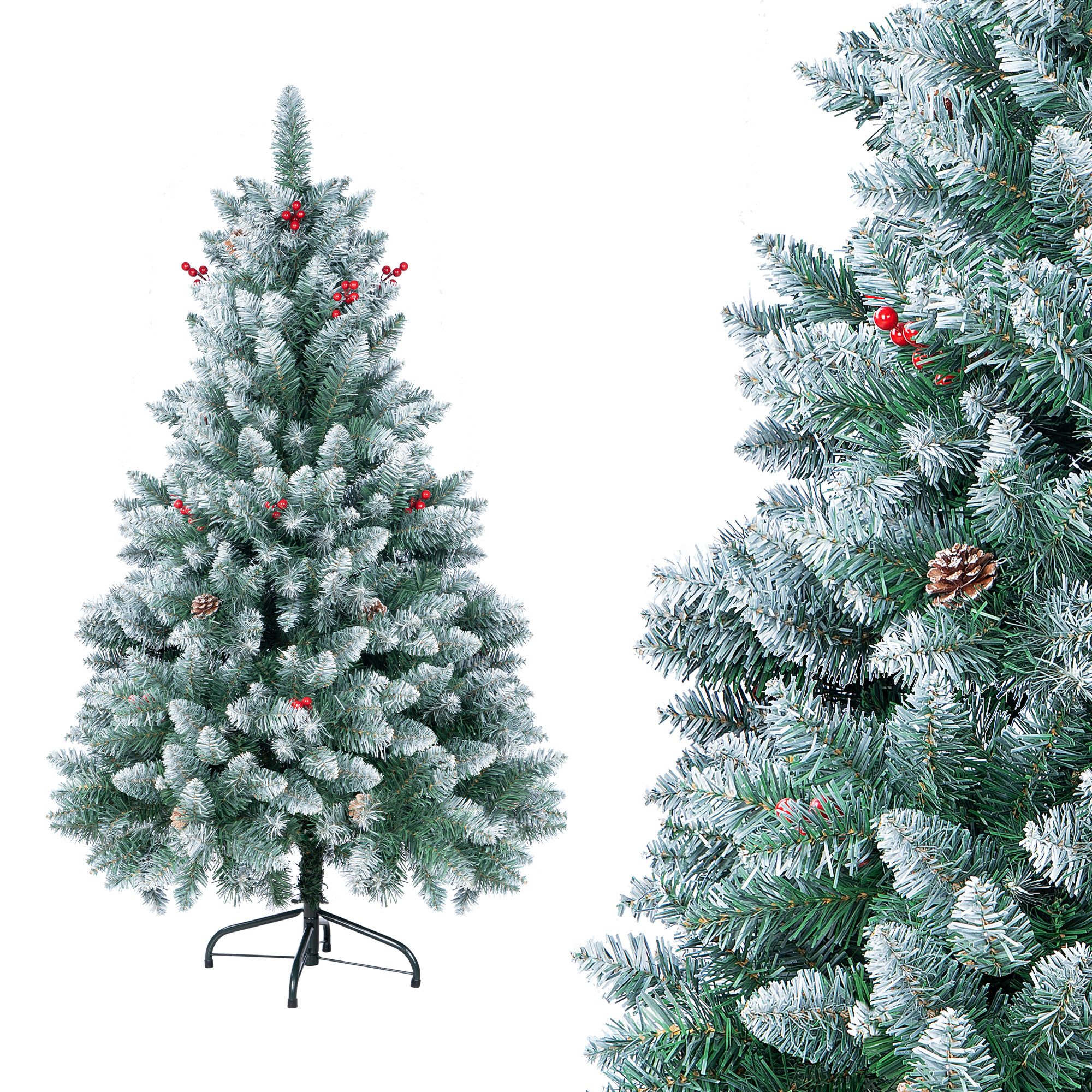 ElitVita Künstlicher Weihnachtsbaum 120/150/180cm, Weihnachtsbaum mit Schne günstig online kaufen
