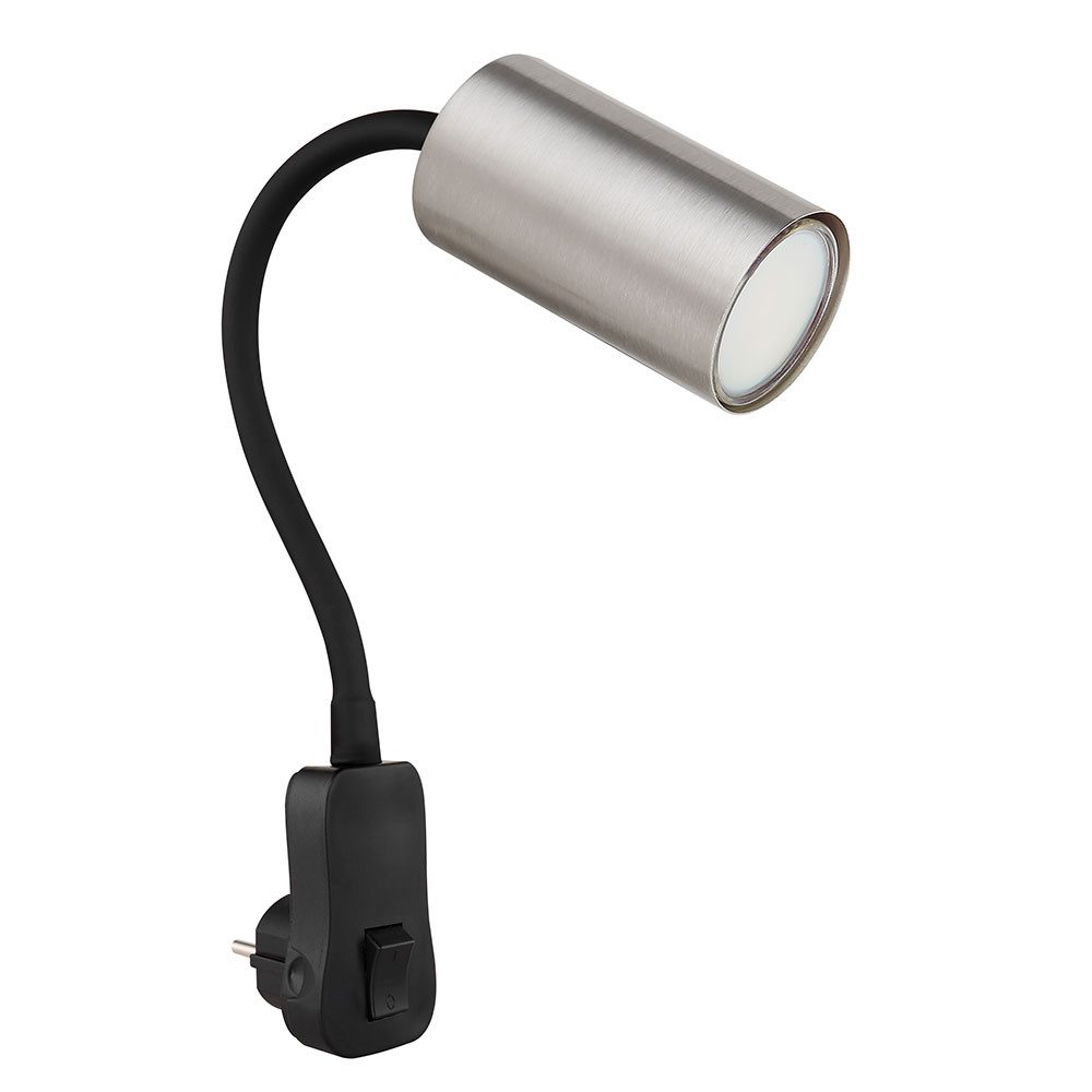 GLOBO LIGHTING Wandleuchte, Leuchtmittel nicht inklusive, Steckerleuchte GU10 Steckdosenlampe mit Schalter Küche