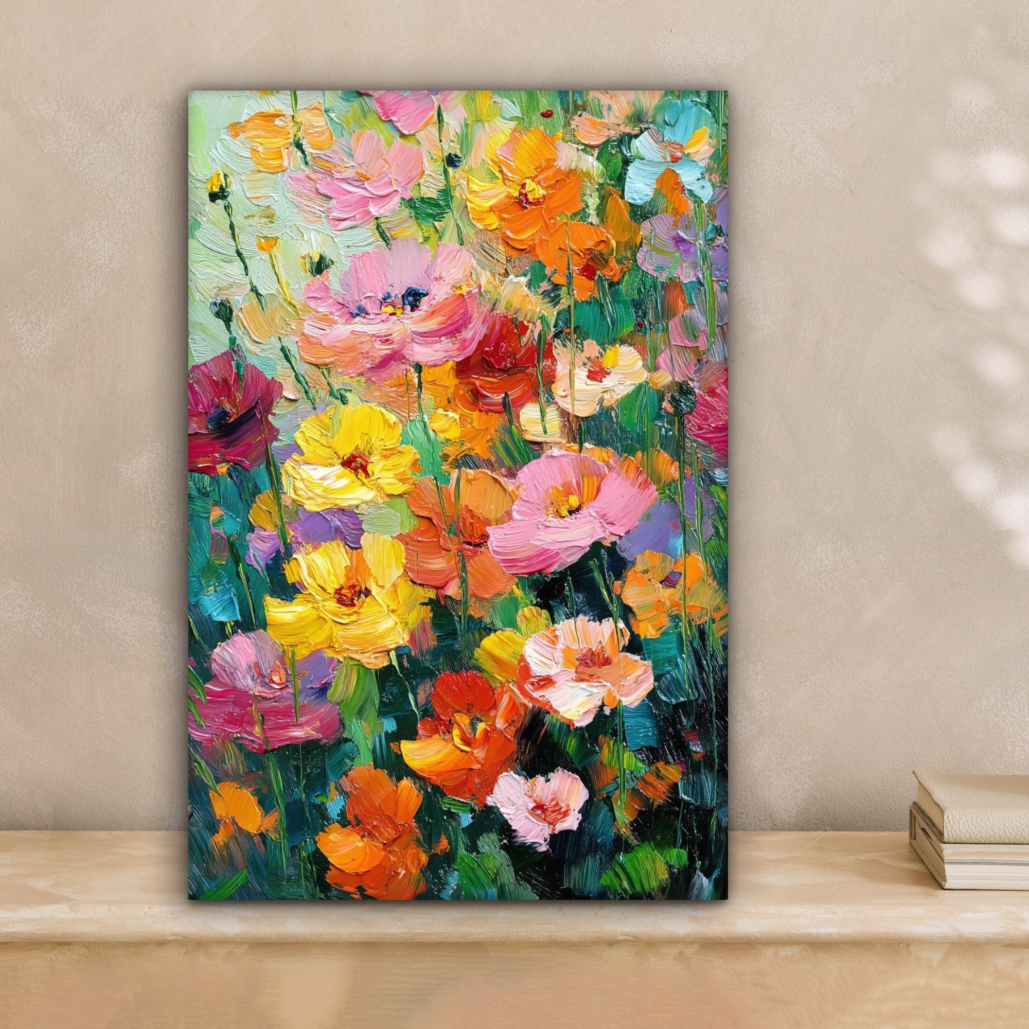 OneMillionCanvasses® Leinwandbild Blumenexplosion - Leuchtende Farben günstig online kaufen