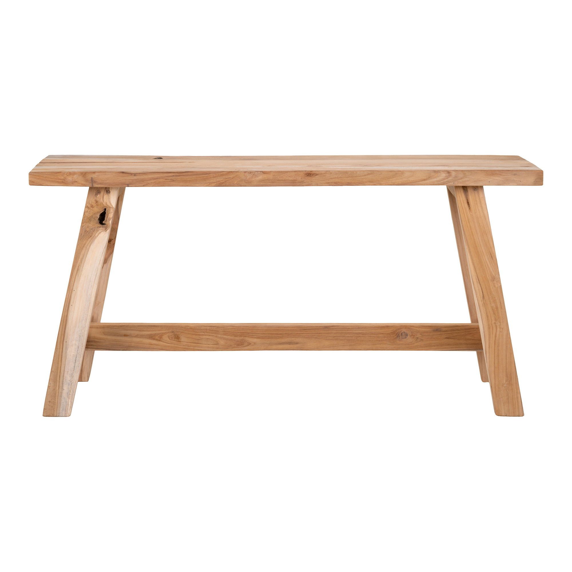 tinkaro Bank Barcelona Massivholz 90 x 25 x 45 cm Natur (1-St), Platzsparende Sitzbank aus Naturholz für verschiedene Wohnbereiche