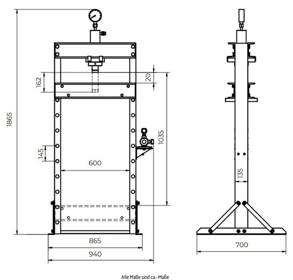 Holzmann Werkstattpresse WP30ECO, max. 30 in t