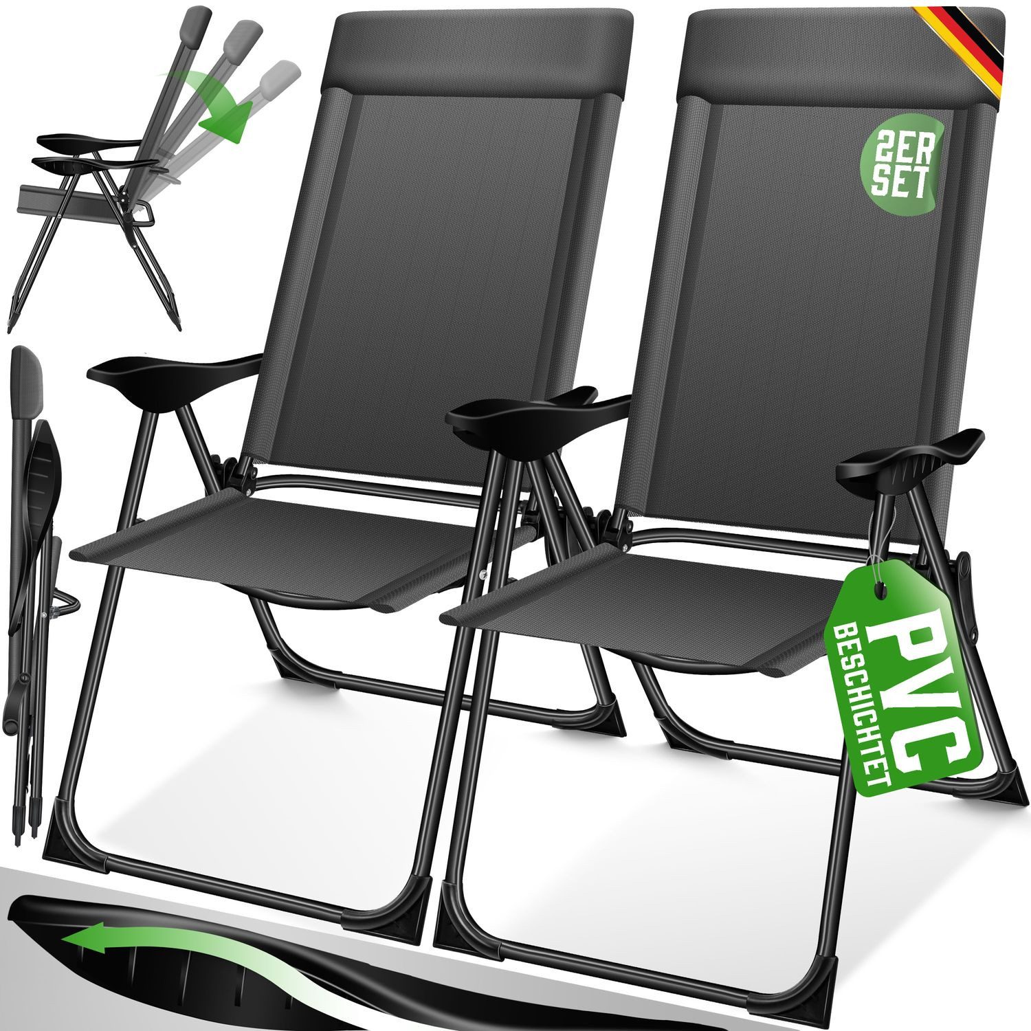 KESSER Gartenstuhl, 2er Set Gartenstuhl Hochlehner günstig online kaufen